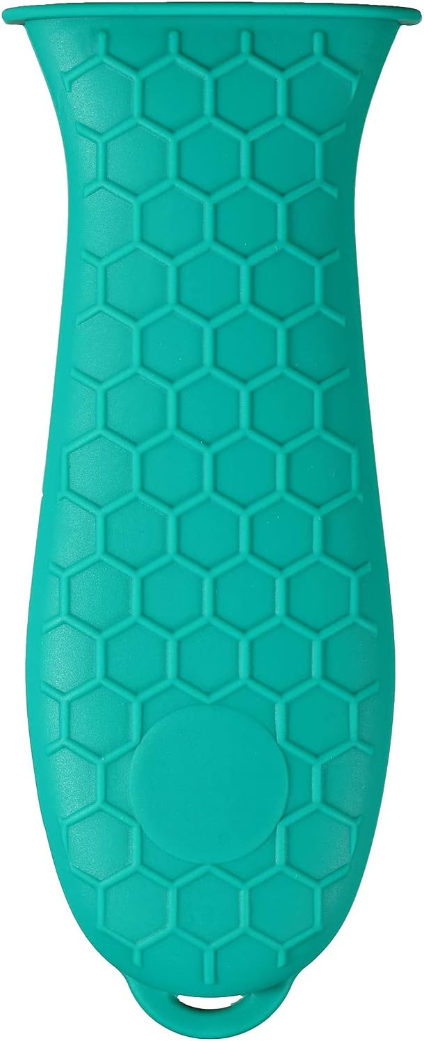 8 Pieces Silicone Hot Tool Holder Heat Resistant Potholder Cookware Handle Non Slip Rubber Pot Holders Handles Grip Covers for Cast Iron Skillet Silicone Cooking Kitchen Suits (Black)