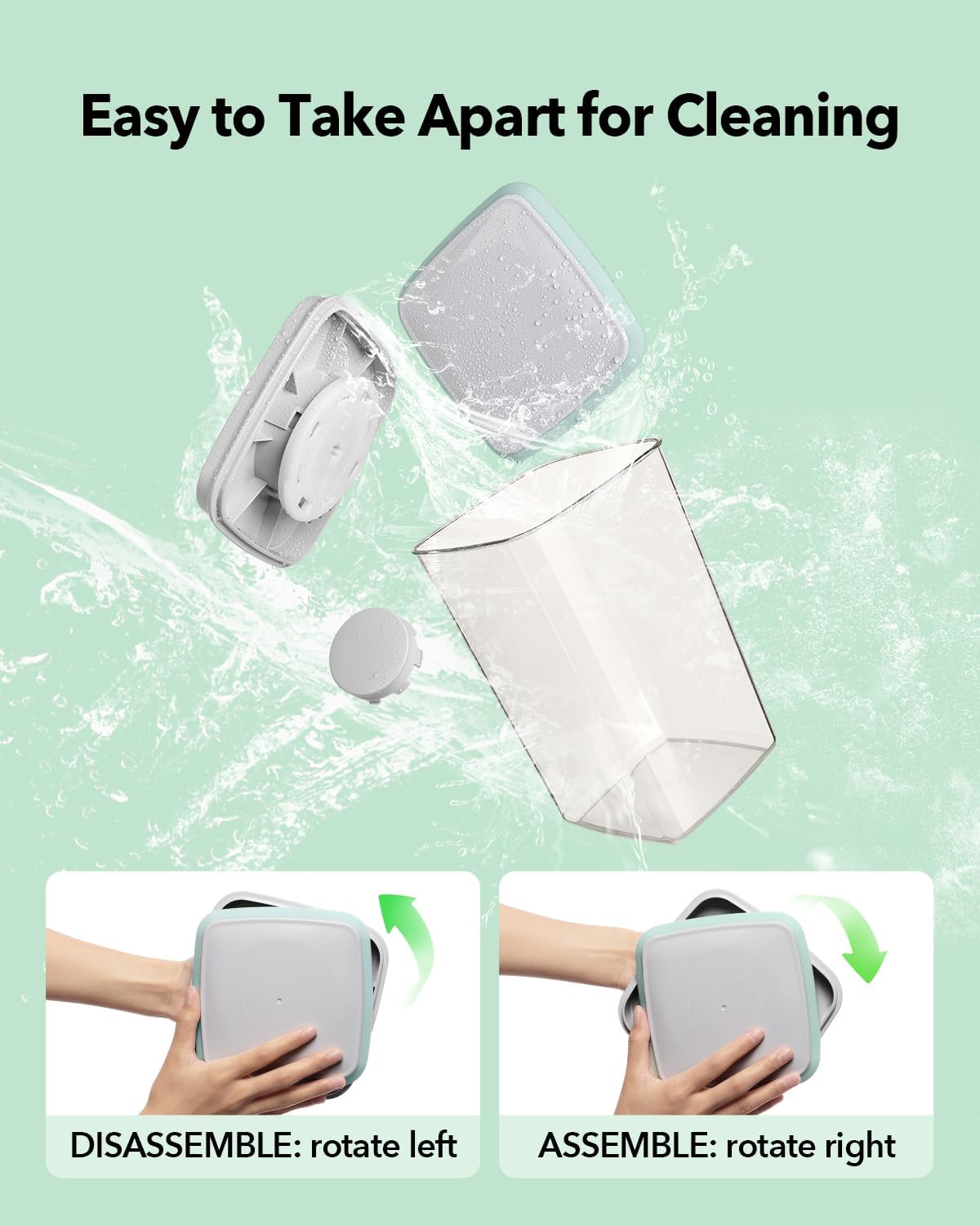 Airtight Pop Food Storage Container with Lid & 130ml Scoop, 4L/4.2qt BPA-Free Cereal, Rice, Flour, Pasta & Snack Container, Stackable & Durable,Kitchen Pantry Organizer