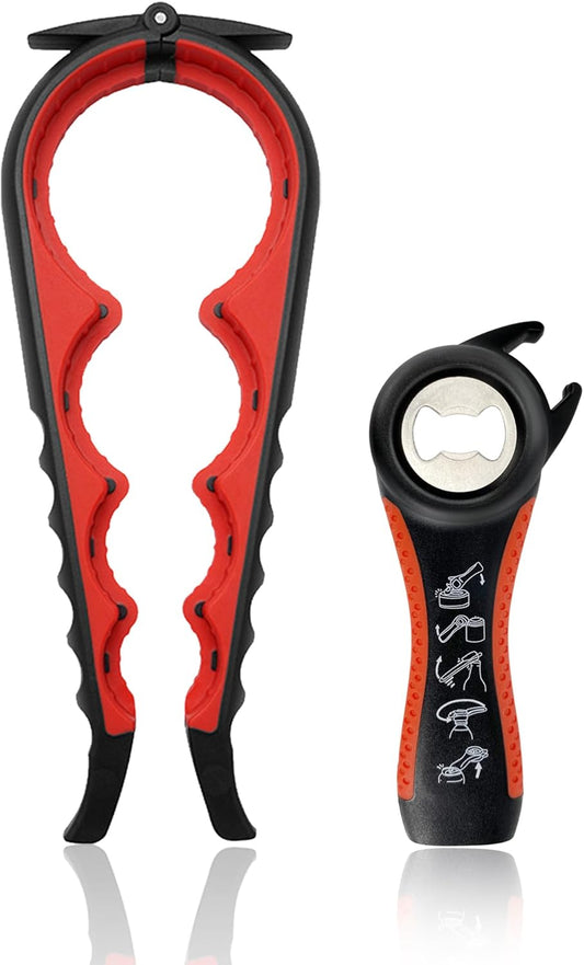 Jar Opener for Weak Hands, Seniors with Arthritis, 5 in 1 Multi Function Bottle Opener Lid Opener For Arthritic Hands