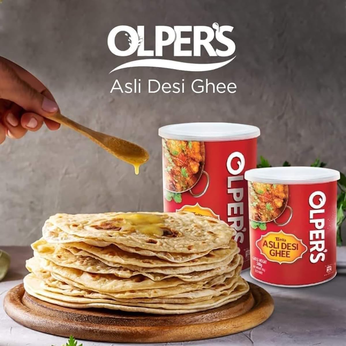 Olper's Tarrka Asli Desi Ghee 1 kg (35.27 Oz) | Pack of 3 | Authentic Clarified Butter | Ideal for Sautéing, Roasting, Baking and Curries