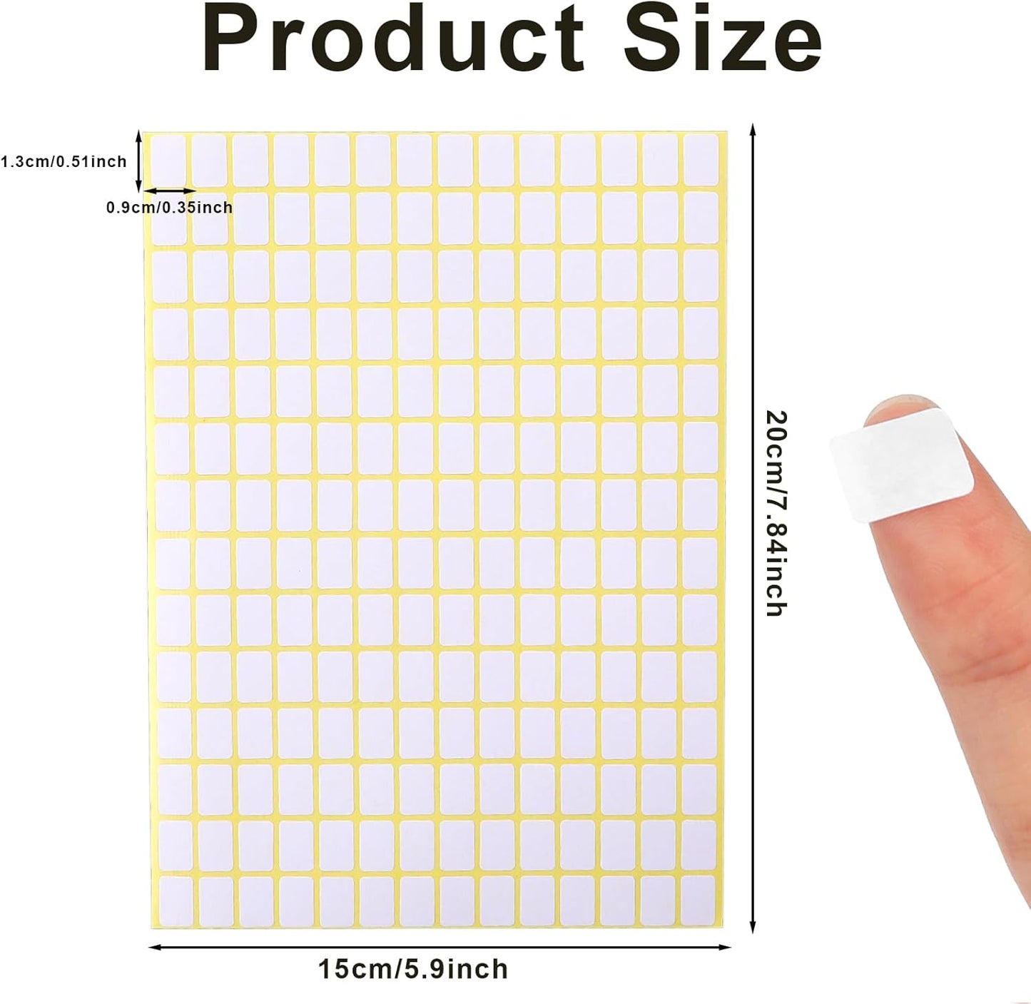 2940 Pcs Matte Small White Labels Stickers Blank Labels Removable Price Tags Labels Stickers for Jars Boxes File Folders Envelopes School Office Kitchen (13 X 9 mm)