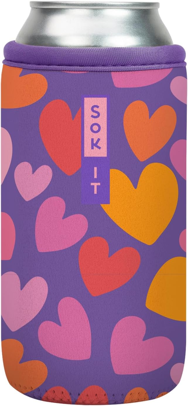 Sok It CanSok Sleeve for Beer & Soda Insulated Neoprene Cover (Hearty Hues, 16oz Can Sleeve)