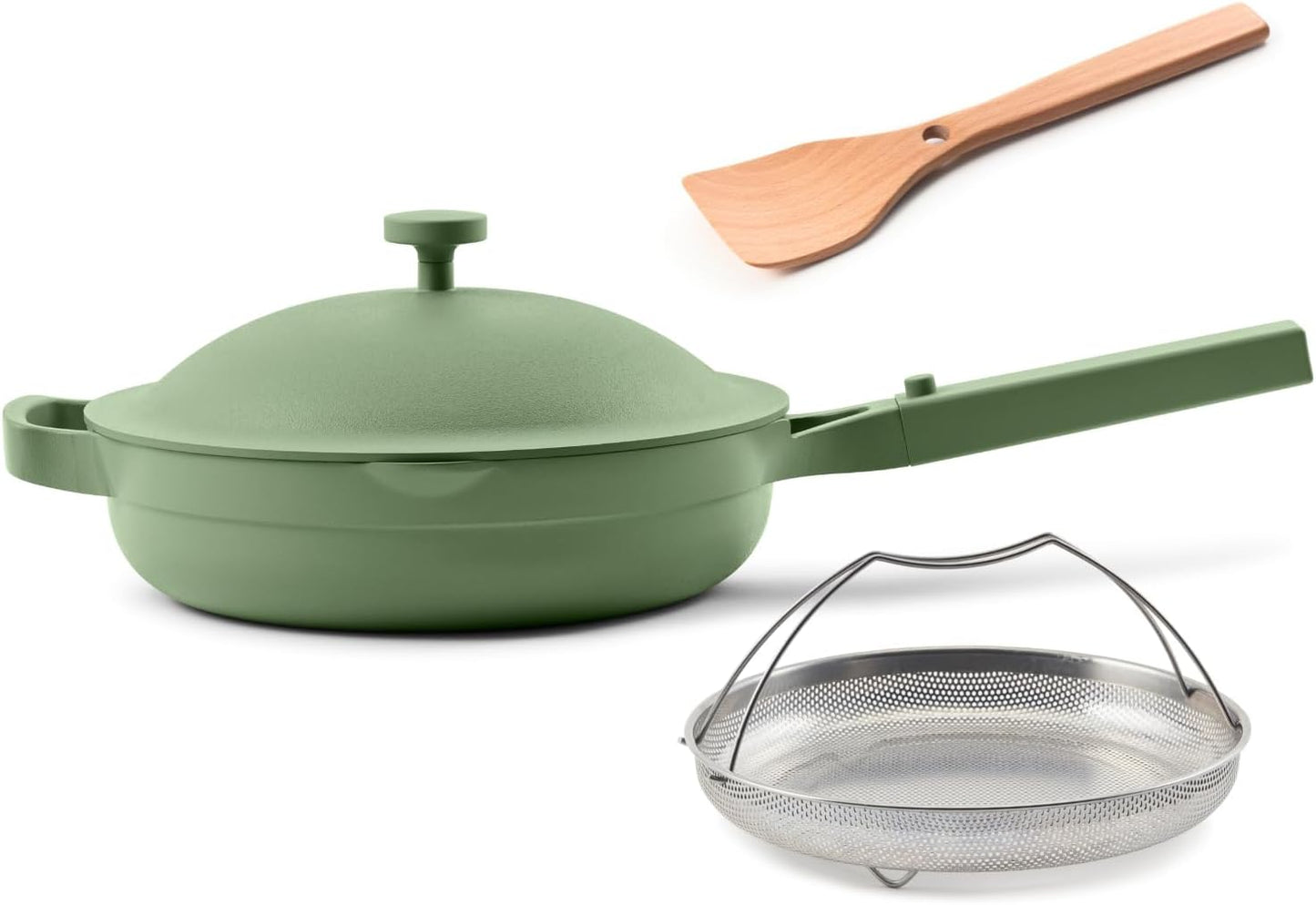 Our Place Always Pan 2.0-10.5” (2.6 Qt) Nonstick, Toxin-Free Ceramic Cookware | Patented 10-in-1 Aluminum Frying & Sauté Pan | Safe for Oven, Induction & All Cooktops up to 450°F | Sage