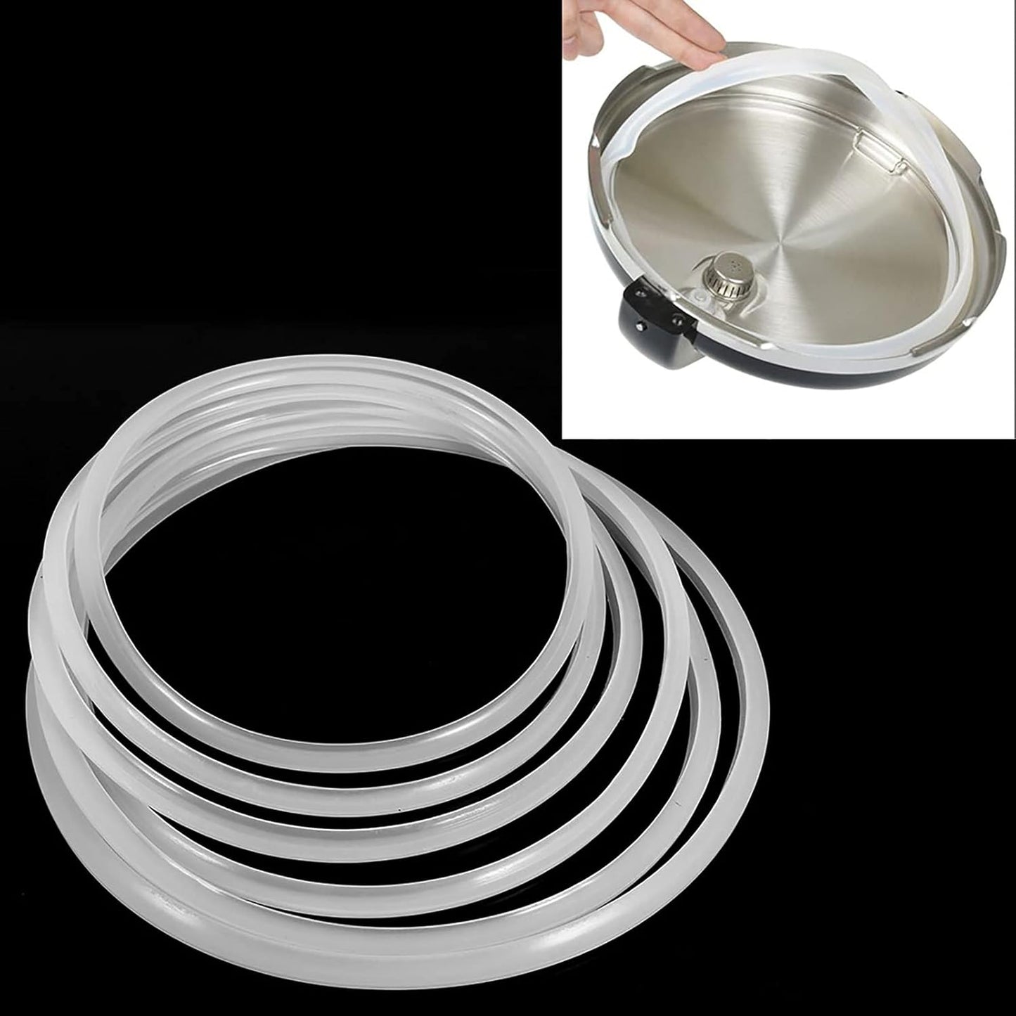 Instant Sealing Clear Mini Gasket for 2 QT Pressure Cooker, Suitable for Home Kitchen Tool