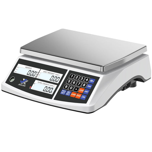 Industrial Counting Scale, 66lb/30kg Industrial Scale Electronic Bench Scale with Stainless Steel Platform LCD Display, Digital Inventory Scale for Small Parts Coins Piece, 0.0002lb/0.1g, lb/g/kg/oz