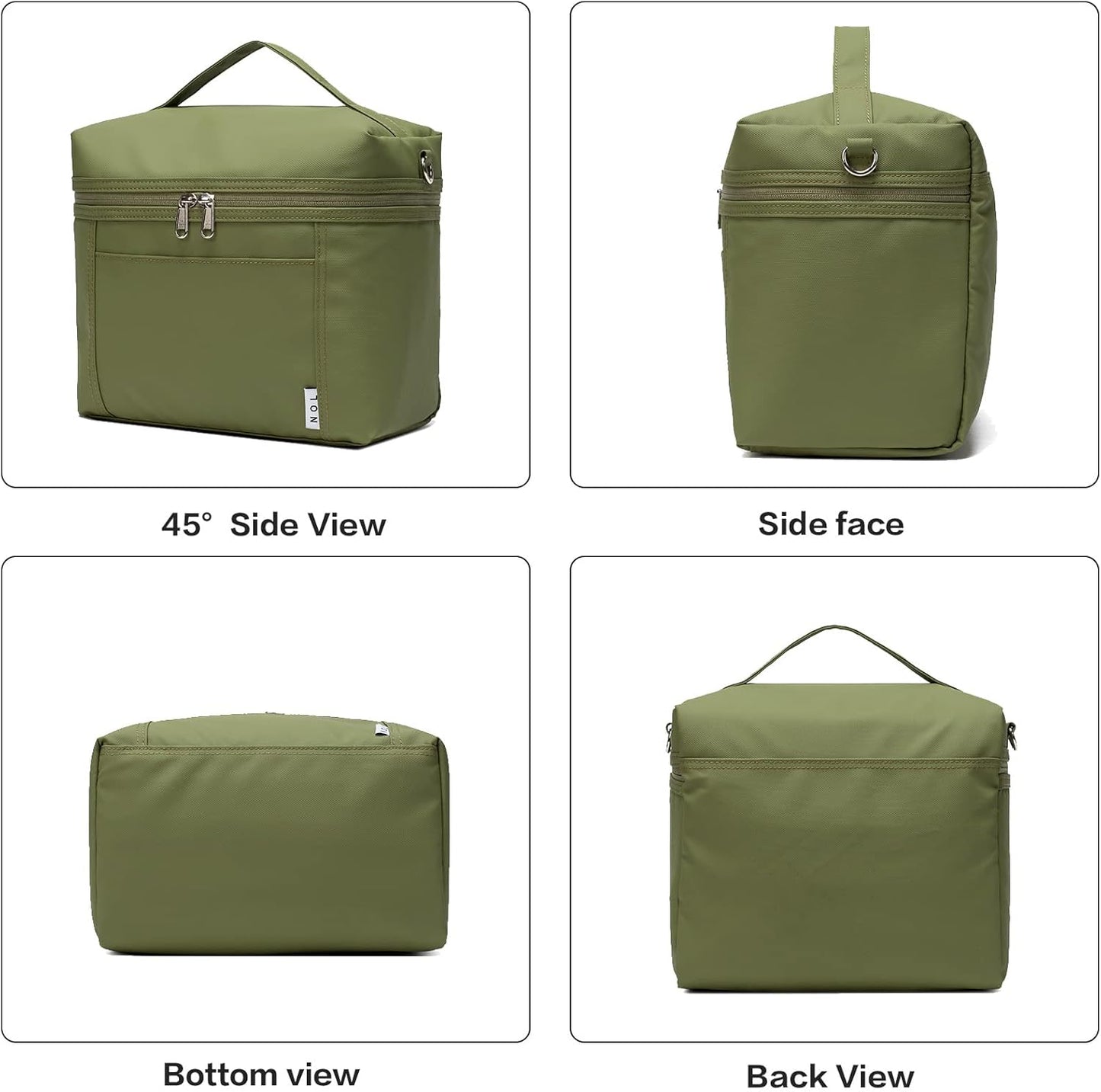 NOL Natural Organic Lifestyle Insulated Lunch Bags for Women Cooler Bag Lightweight Nylon Waterproof Lunch Box For Work