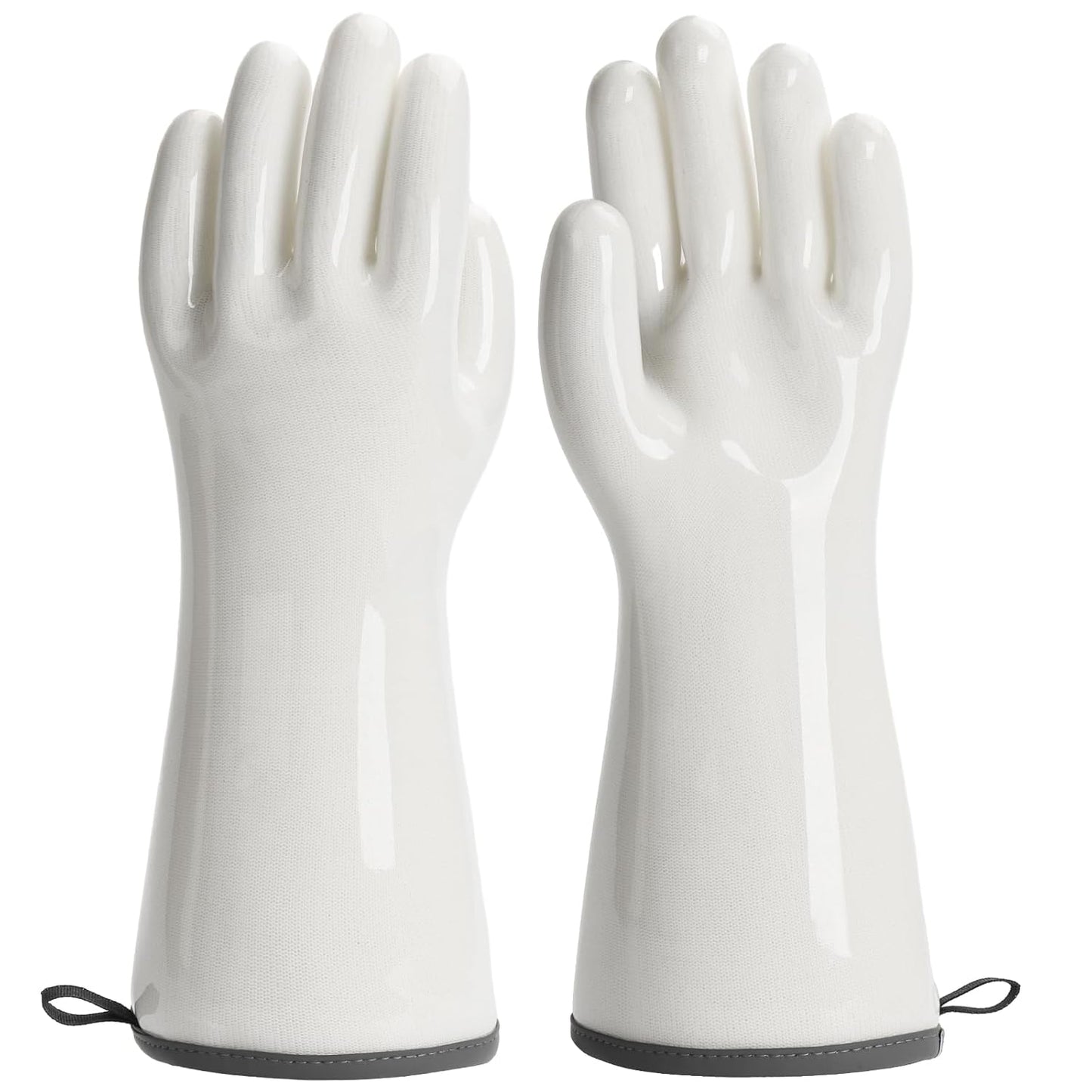Heat Resistant Oven Gloves for Kitchen Baking Food Contact Grilling Gloves White, Small