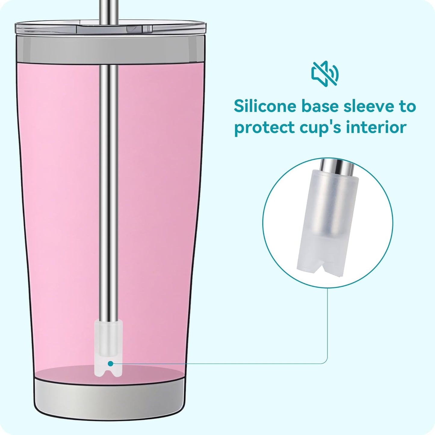 20 oz Straight Metal Straws with Silicone Tip for 20 oz Tumbler, Stainless Steel Reusable Drinking Metal Straw for YETI, STANLEY, US Acrylio, BJPKPK, Simple Modern and so on