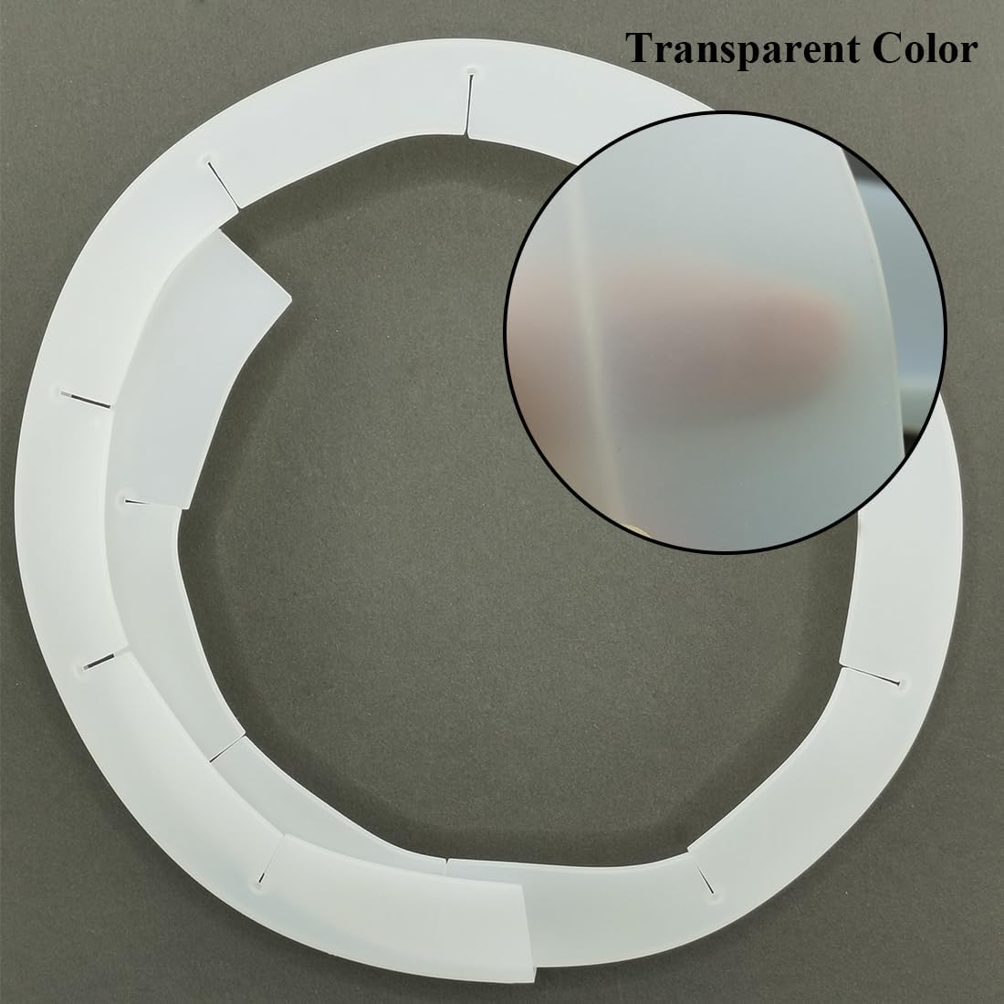 Adjustable Pie Crust Shields, Silicone Baking Protectors, Cover Ring Tools Fits 8-11.4 Inch Pies, Baking Pie Pizza Crust Shield Protector Cover for Edges ﻿ (Grey 2 + Transparent 2)