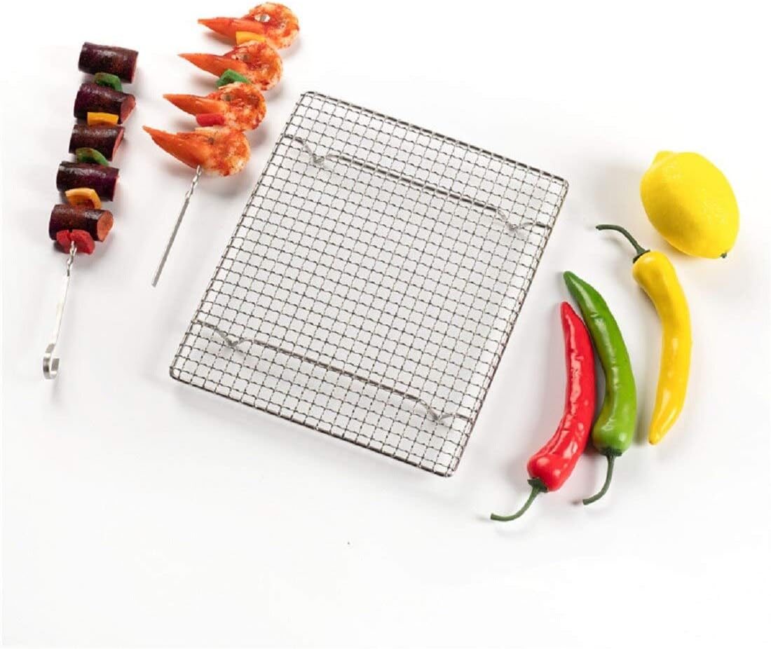 304 Stainless Steel Cooling Rack Versatile Baking Rack Heat Resistant Rust Proof Sturdy Grate 11.6"*8.3"