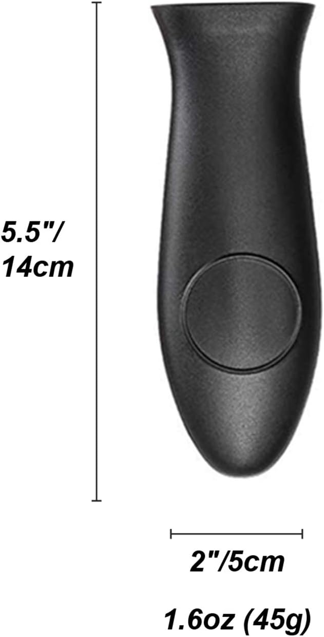 Silicone Hot Handler Holder Reusable Diswasher 6 Pcs Heat Resistant Pot Handle Sleeve Non-Slip Potholder Dishwasher Safe Rubber Grip Handle Cover For Pans, Cast Iron, Griddles, Cookware Handles Black