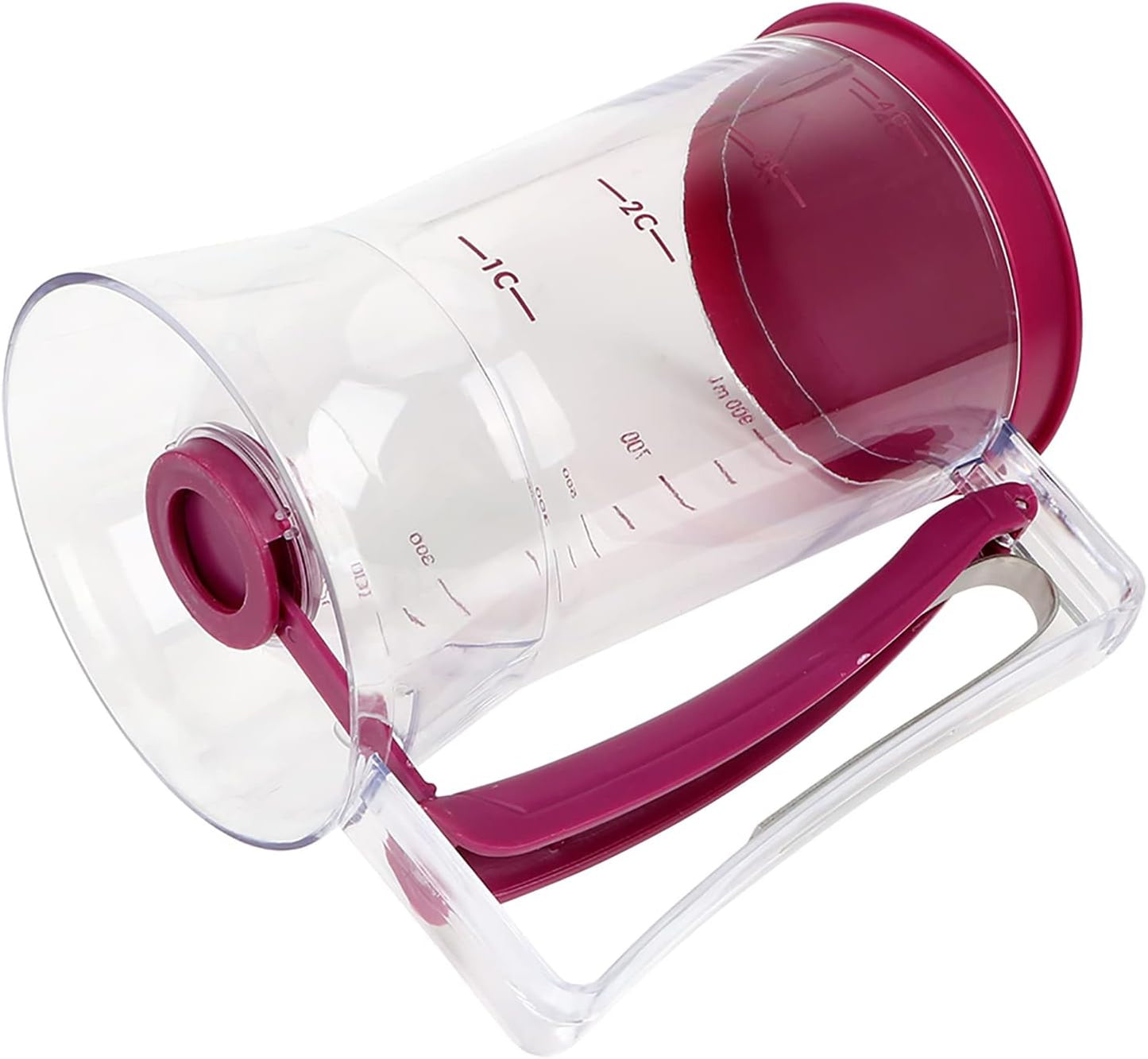 Batter Dispenser with Squeeze Handle For Cupcake, Waffle, Pastry, Pancake, Cookie, Cake, Batter Cream Separator Cup Measuring Baking Tool