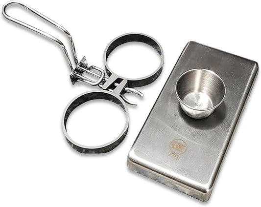 Rattleware Stainless Steel Egg Rings - Commercial-Grade, Even Cooking, Heat-Resistant Handle, Ideal for Frying Eggs - Durable & Trusted by Professional Chefs Worldwide (2 Ring Set)