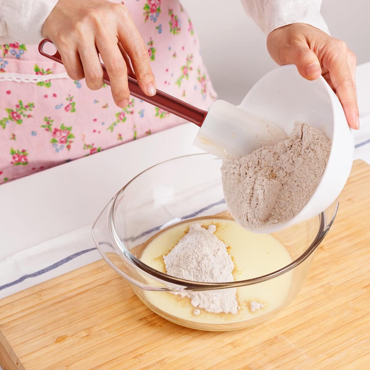 Silicone Spatula Set - 10 Soft Rubber Scrapers, 9.5 Inches, Commercial Grade, Heat Resistant to 500