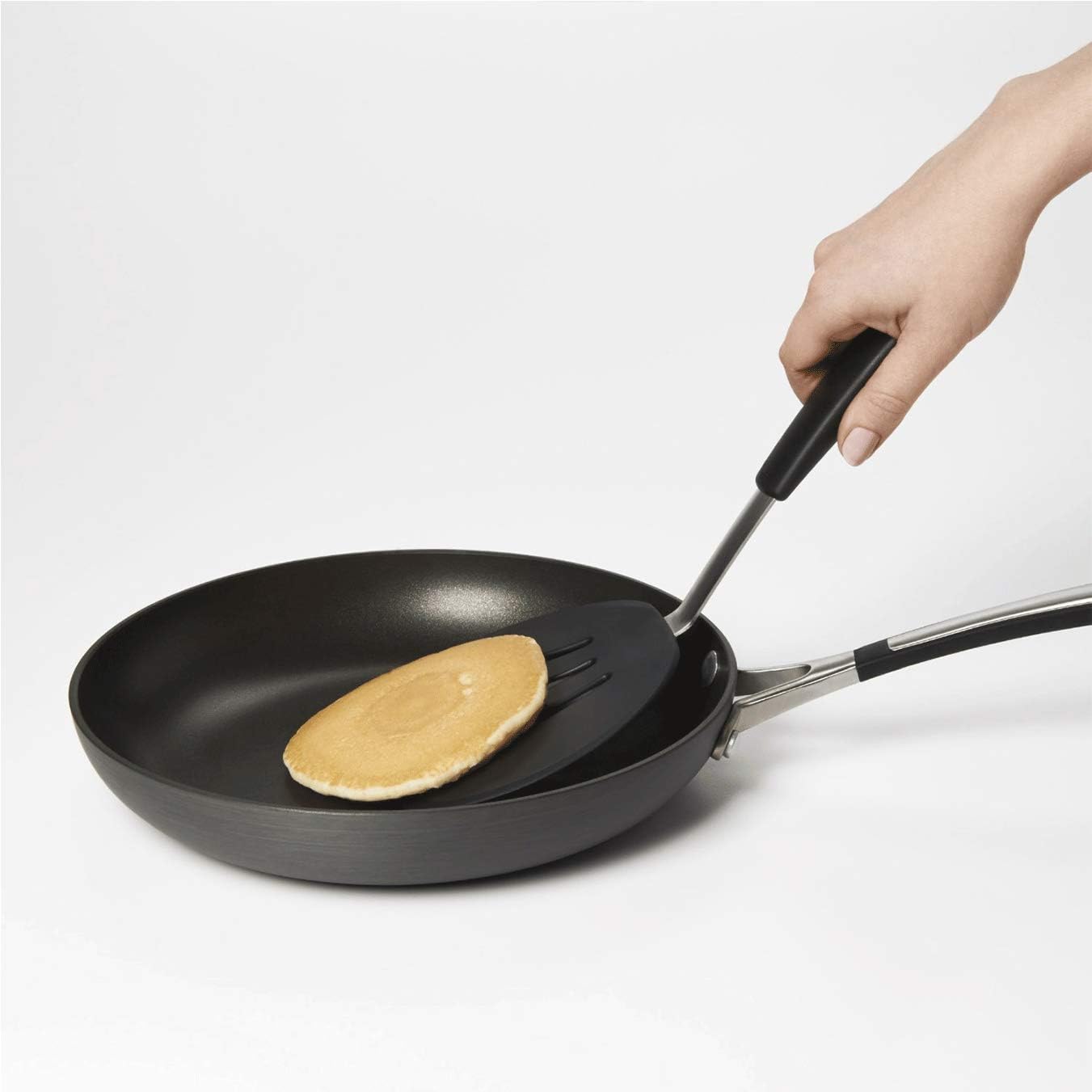 Silicone Turner, Perfect Pancake Flipper and Egg Turner, Heat Resistant Rubber Spatula Wide for Large Food