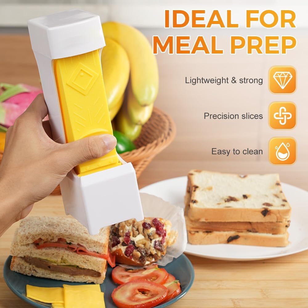 Butter Cutter, One-Click Butter Cutter,2025 NEW Single-Stick Butter Cutter, Butter Dispenser with Stainless Steel Blade and Storage Case for Quickly Making Bread, Cakes, Breakfast (3PCS)