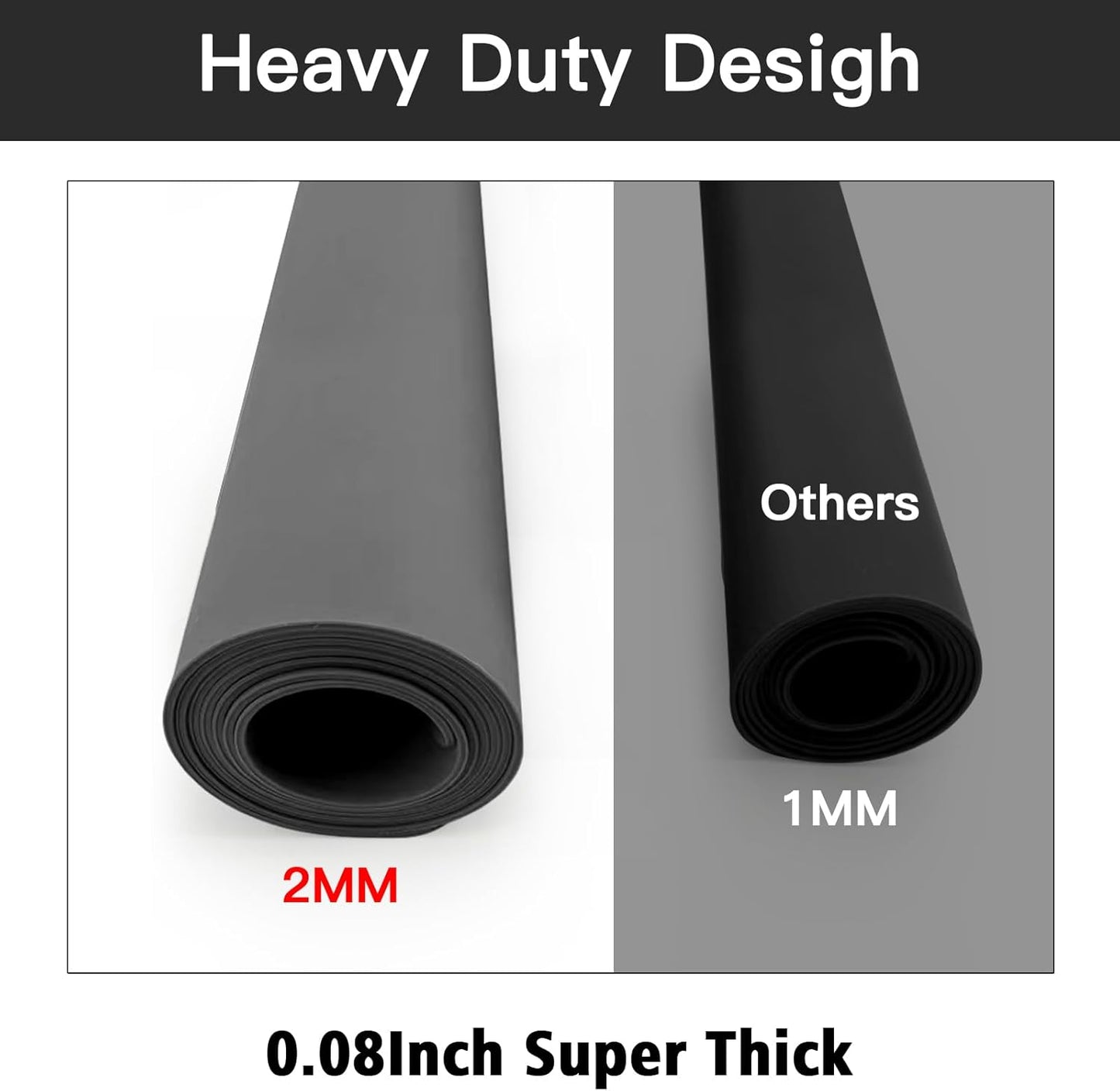 2MM Extra Thick Silicone Mats for Kitchen Counter, 35.4"x23.6" Kitchen Island Largest Heat-Resistant Baking Mat, Thicker Non-Slip Desk Protect Mat, Multipurpose Countertop Protector (Black)