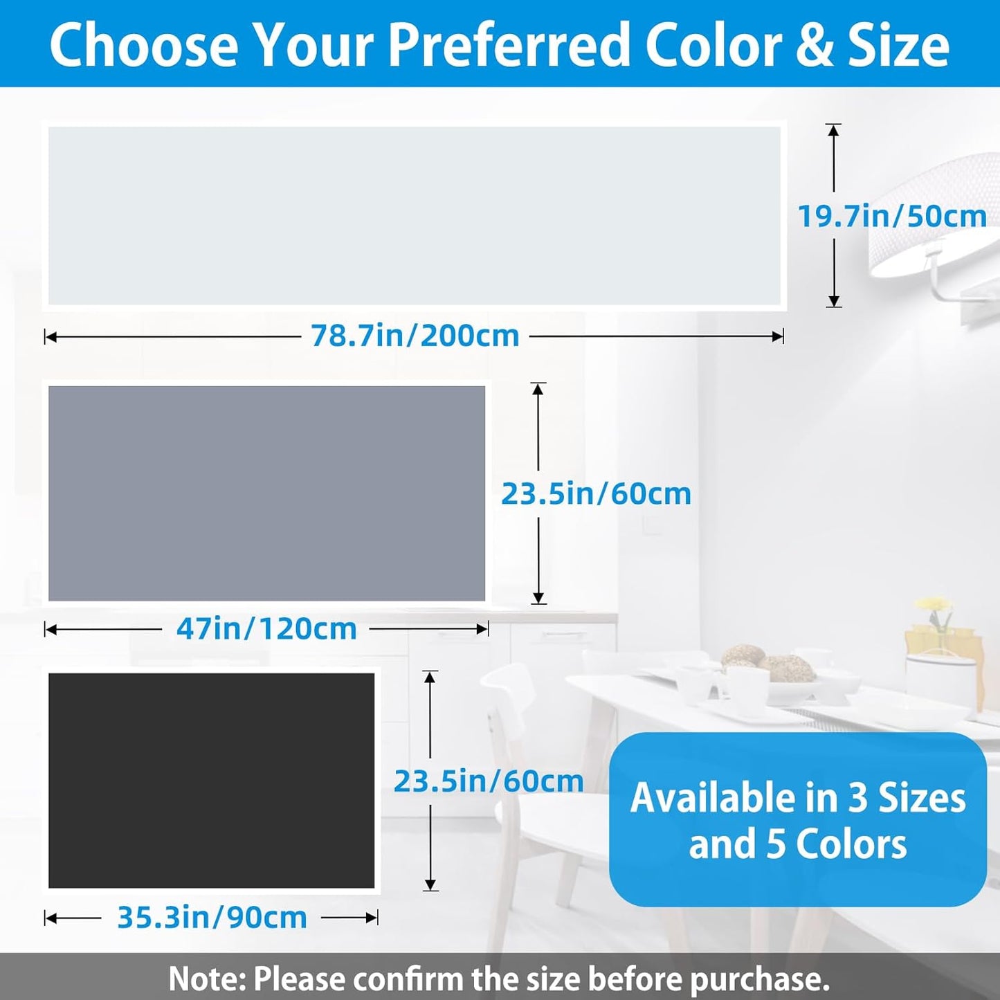 AECHY Extra Large Silicone Mat 78.74”x19.69”x0.08”, Multipurpose Silicone Mat Thick Heat Resistant Mat Shipped Rolled Up Kitchen Counter Mat Nonslip Silicone Mats for Kitchen Counter Translucent