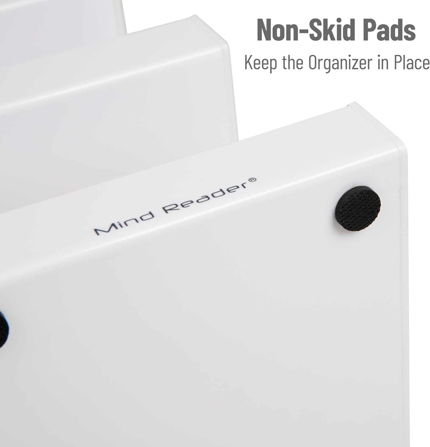 Mind Reader Coffee Tea Utensil and Condiment Station, Countertop Organizer, Coffee Bar, Kitchen, 6" L x 9" W x 16" H, White (Pack of 2)