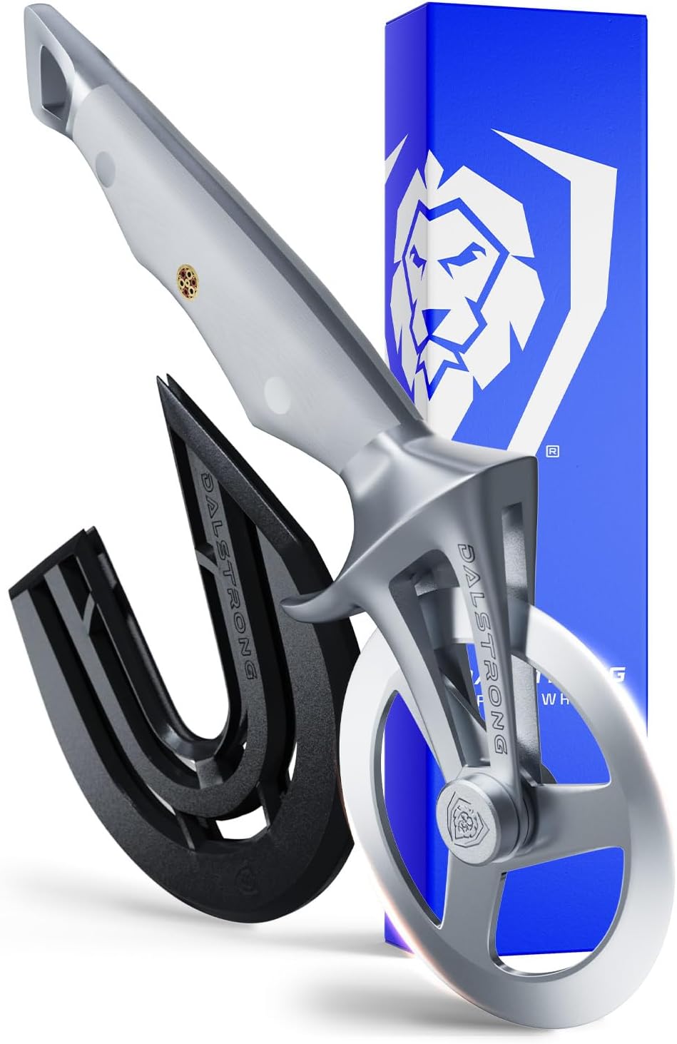 Dalstrong Pizza Wheel Cutter - White G10 Handle - The Orbit Razor Unique Pizza Wheel & Cutter - Gift High-Carbon Heavy-Duty Stainless Steel - Razor Sharp - Thumb Guard Protection & Blade Cover