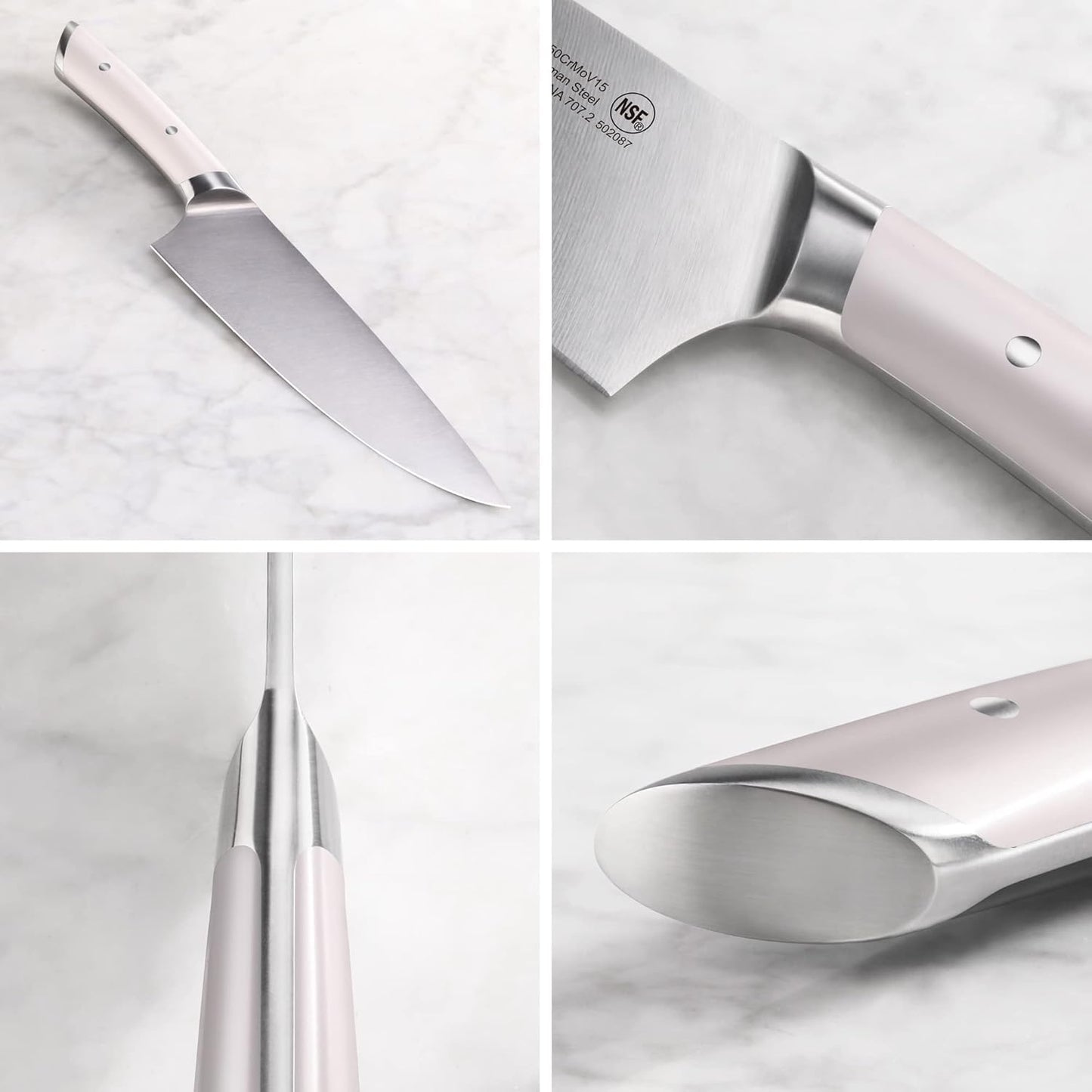 Cangshan HELENA Series German Steel Forged Knife Block Set (12-Piece, White), Oprah's Favorite Things 2023