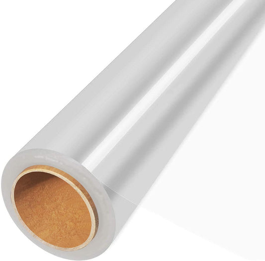 JOYIT 50' Long X 35” Wide Clear Cellophane Wrap Roll - 3 Mil Thicker Cellophane Roll, Clear Bags for Gifts Baskets Wrap, Flower Arts Crafts Food Treats Wrapping