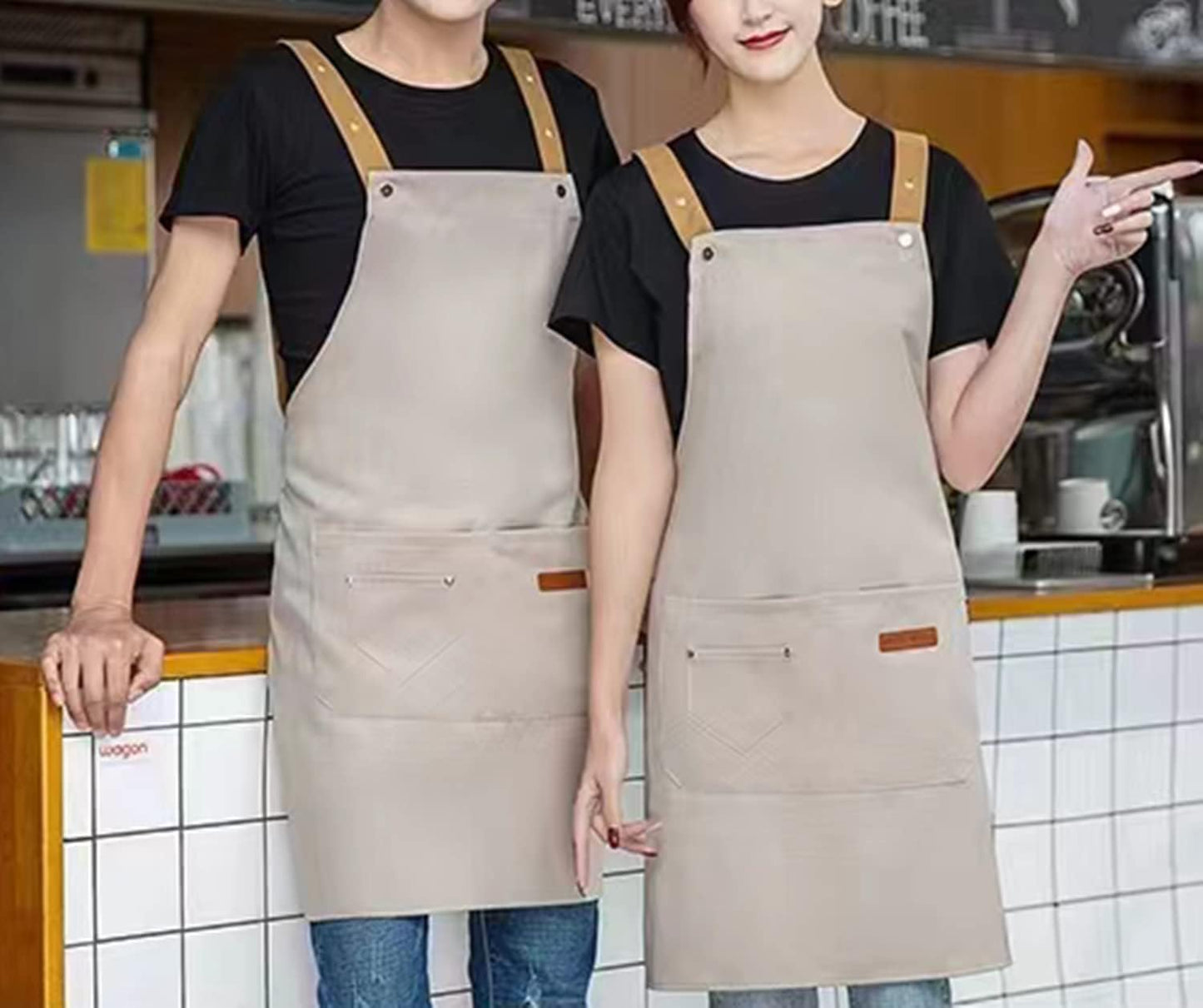 Personalized Custom Aprons Custom Adjustable Kitchen Cooking Aprons Hair Stylist Cafe Work Aprons For Men And Women