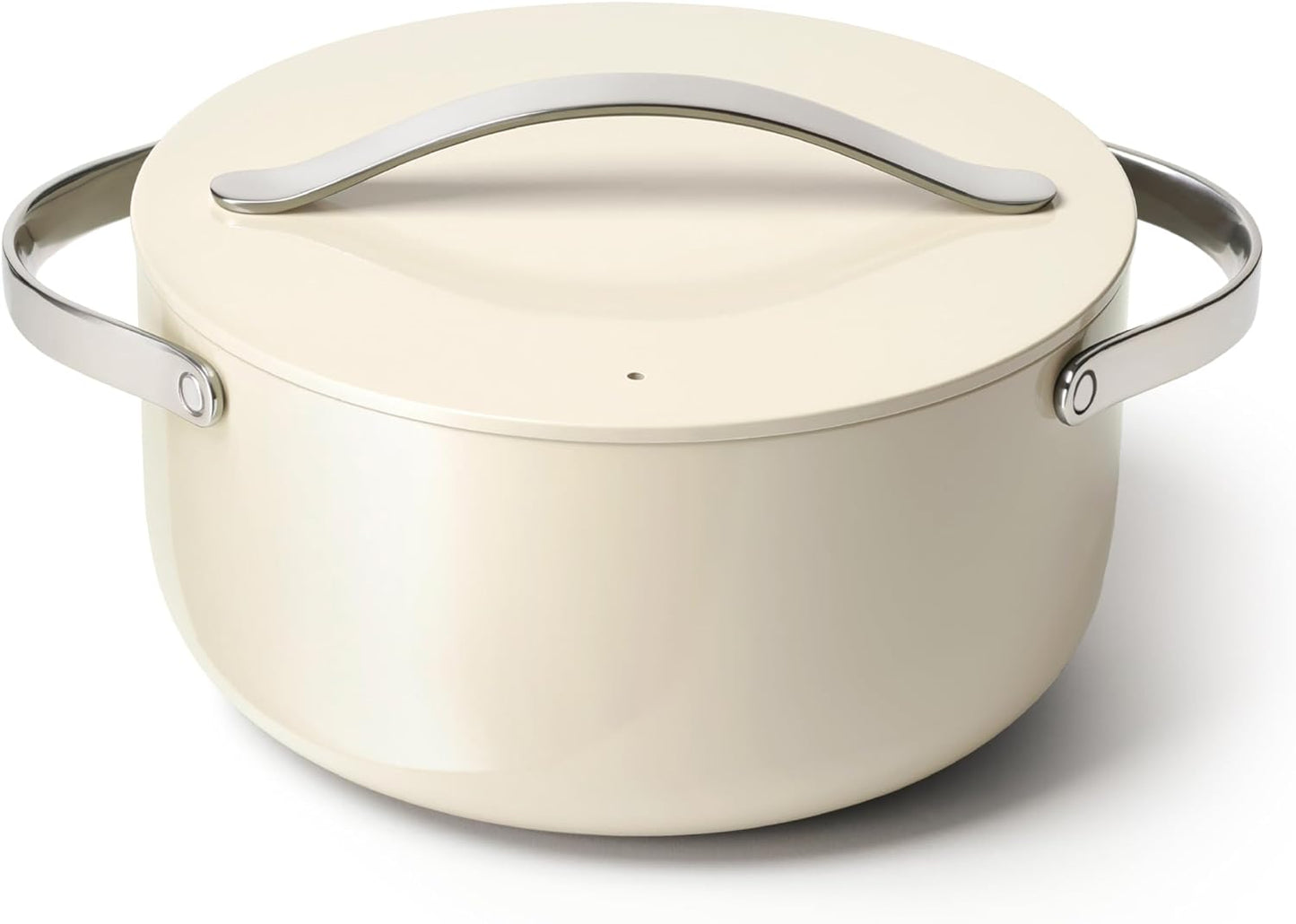 Caraway Dutch Oven Pot with Lid (6.5 qt, 10.5") - Non-Stick Ceramic Coating - Free From Forever Chemicals - Oven Safe & Stovetop Agnostic - Cream
