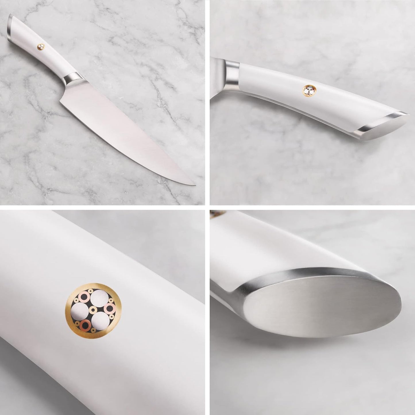 Cangshan ELBERT Series German Steel Forged Knife Block Sets (10-Piece, White)