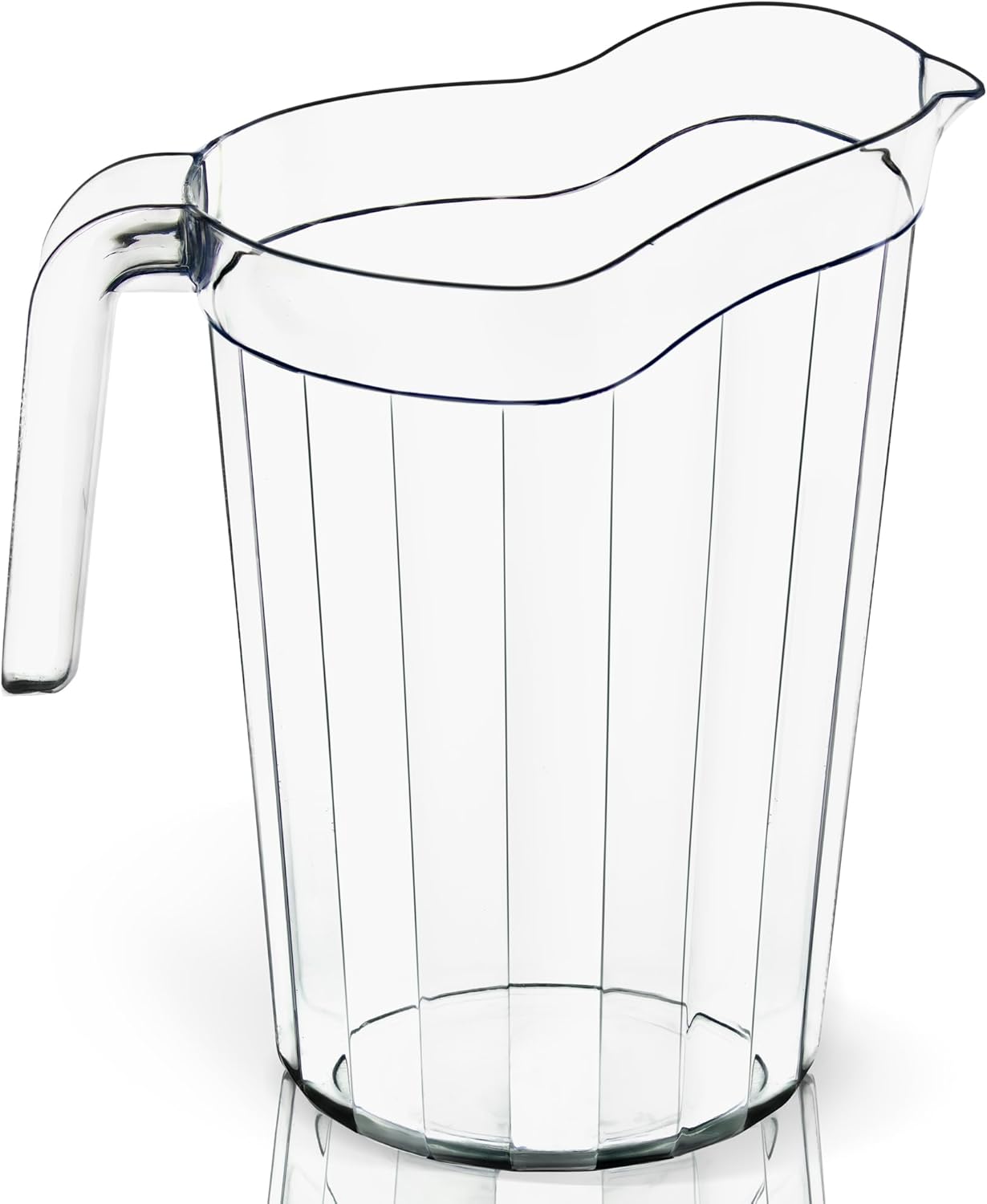 DecorRack 2 Pack - 75 oz Polycarbonate Plastic Pitcher Beverage Dispenser with Pour Spout Shatterproof Catering and Restaurant Serveware for Cold Drinks, Water, Lemonade, Beer, and Sangria (2 Pack)