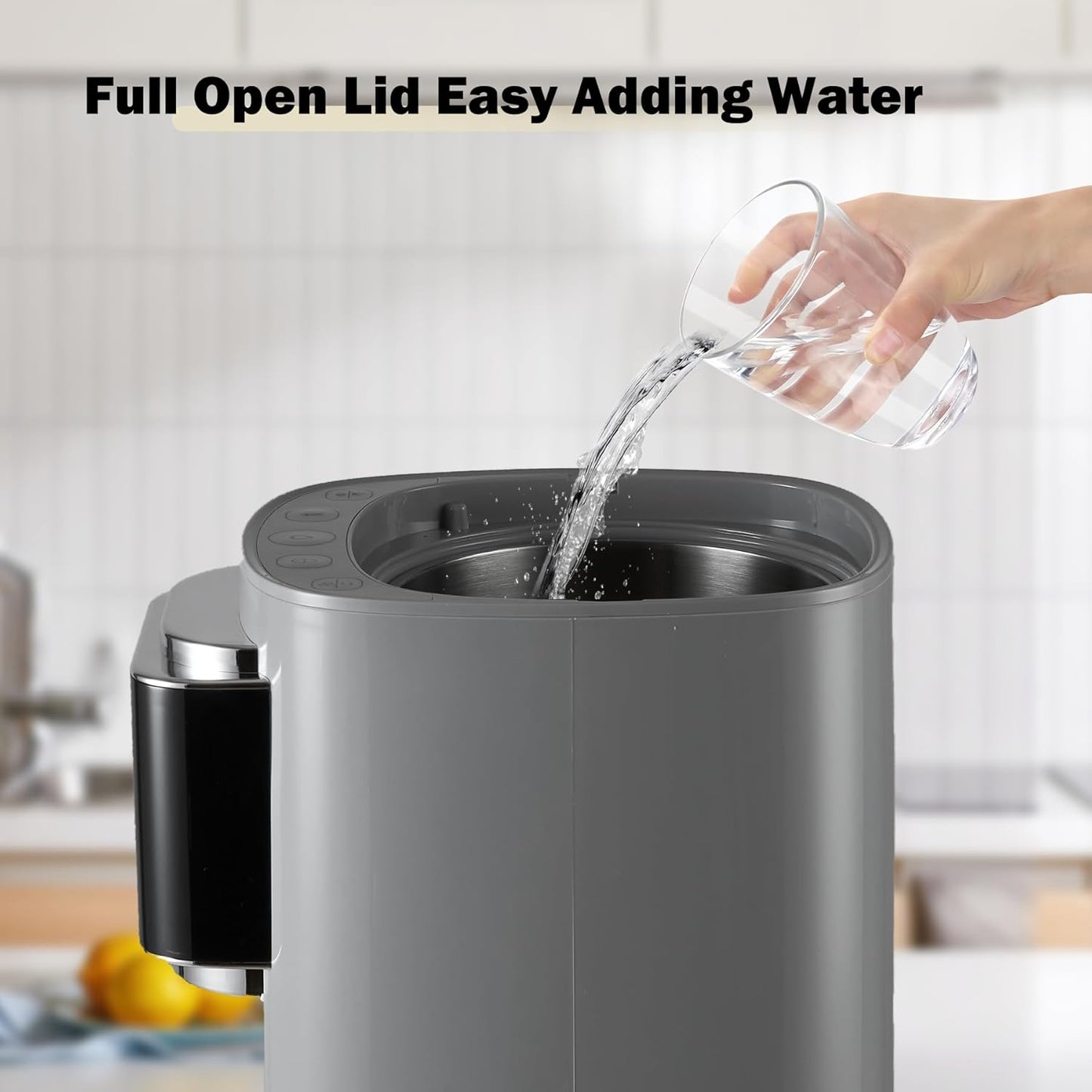 OCTAVO Water Boiler & Warmer 5 Liter, 304 Stainless Steel Water Tank, 700 Watt 6 Adjustable Water Temperature, LCD Touch Control Screen, Child Lock with Water Shortage Indicator