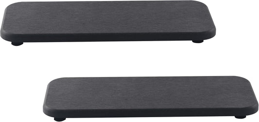 2 Pcs Water Absorbing Stone Trays, Kitchen/Bathroom Sink Soap Dish, Diatomite Tray Used for Hand Soap & Cosmetic Bottles in The Modern Home, 4" W x 9" L, Dark Gray