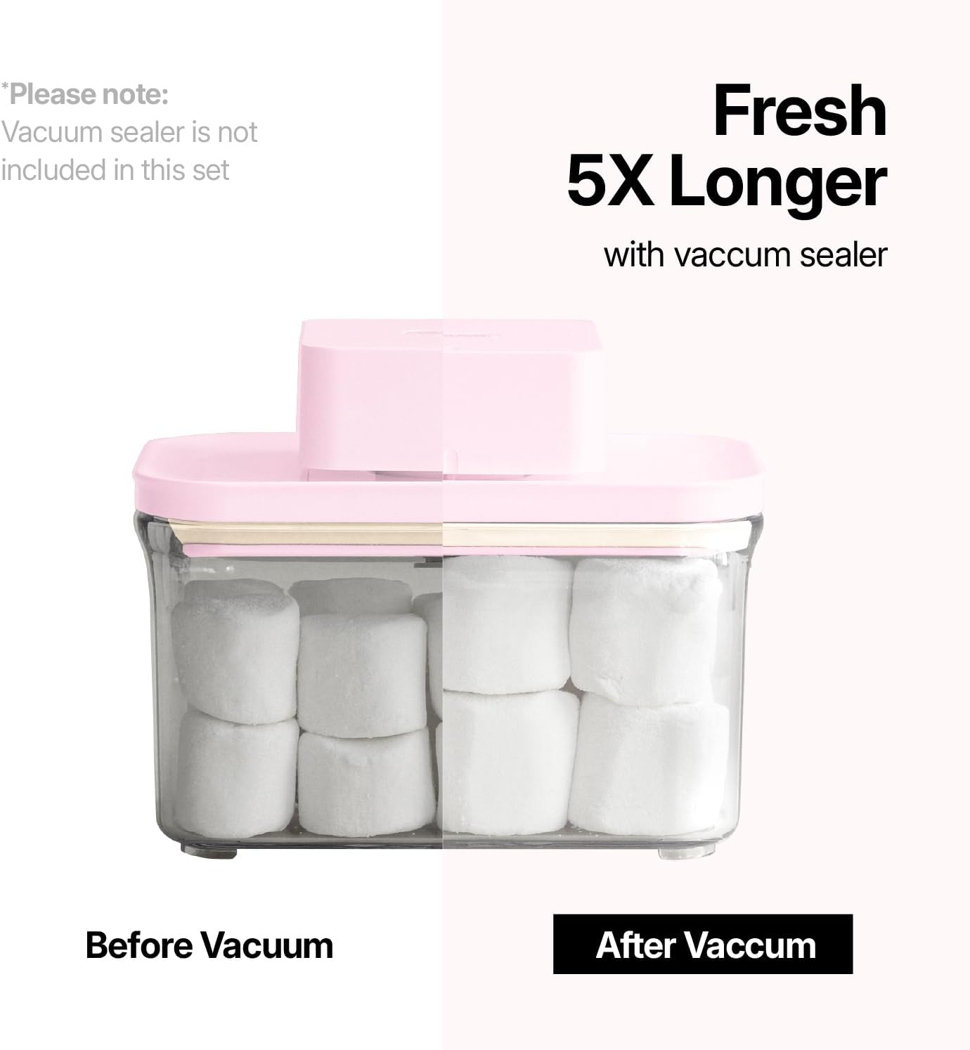 Premium Airtight Food Storage Containers ROSE Pink Lid, 1.0L(1.06qt) x2pcs Container. Patented Double Silicone Lining, 100% Leak Proof, BPA-FREE