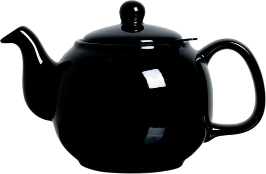 ETHNIQ Porcelain Tea Pot with Stainless Steel Tea Infuser - Black