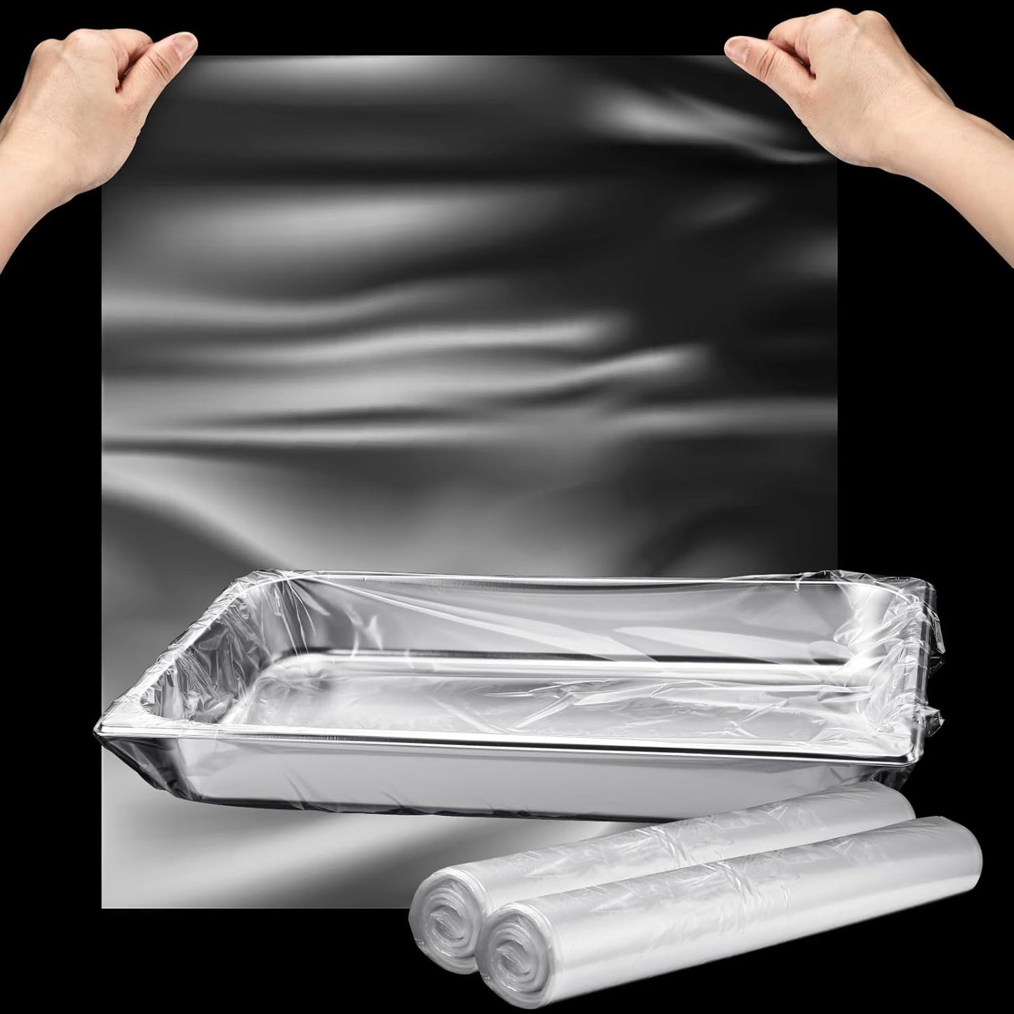 Aliceset 50 Pcs Electric Roaster Liners 34 Inch W x 18 Inch l Disposable Pan Liners Cooking Bags for 16, 18, 22 Quart Roasters Microwave Slow Cooker Steamer Oven