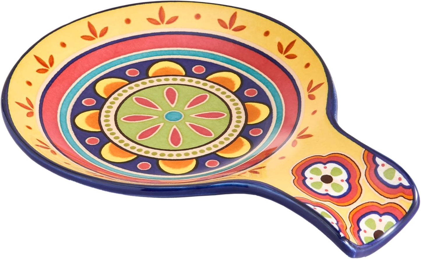 Bico Tunisian Spoon Rest for Stove Top, Ceramic Spoon Holder for Kitchen Counter, Easy to Clean Coffee Spoon Rest Dishwasher Safe, Kitchen Cooking Utensil Rest for Ladles Spatula