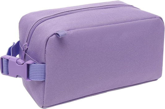 FlowFly Small Insulated Lunch box Portable Soft Bag Mini Cooler Thermal Meal Tote Kit with Buckle for Work, PurpleWithBuckle