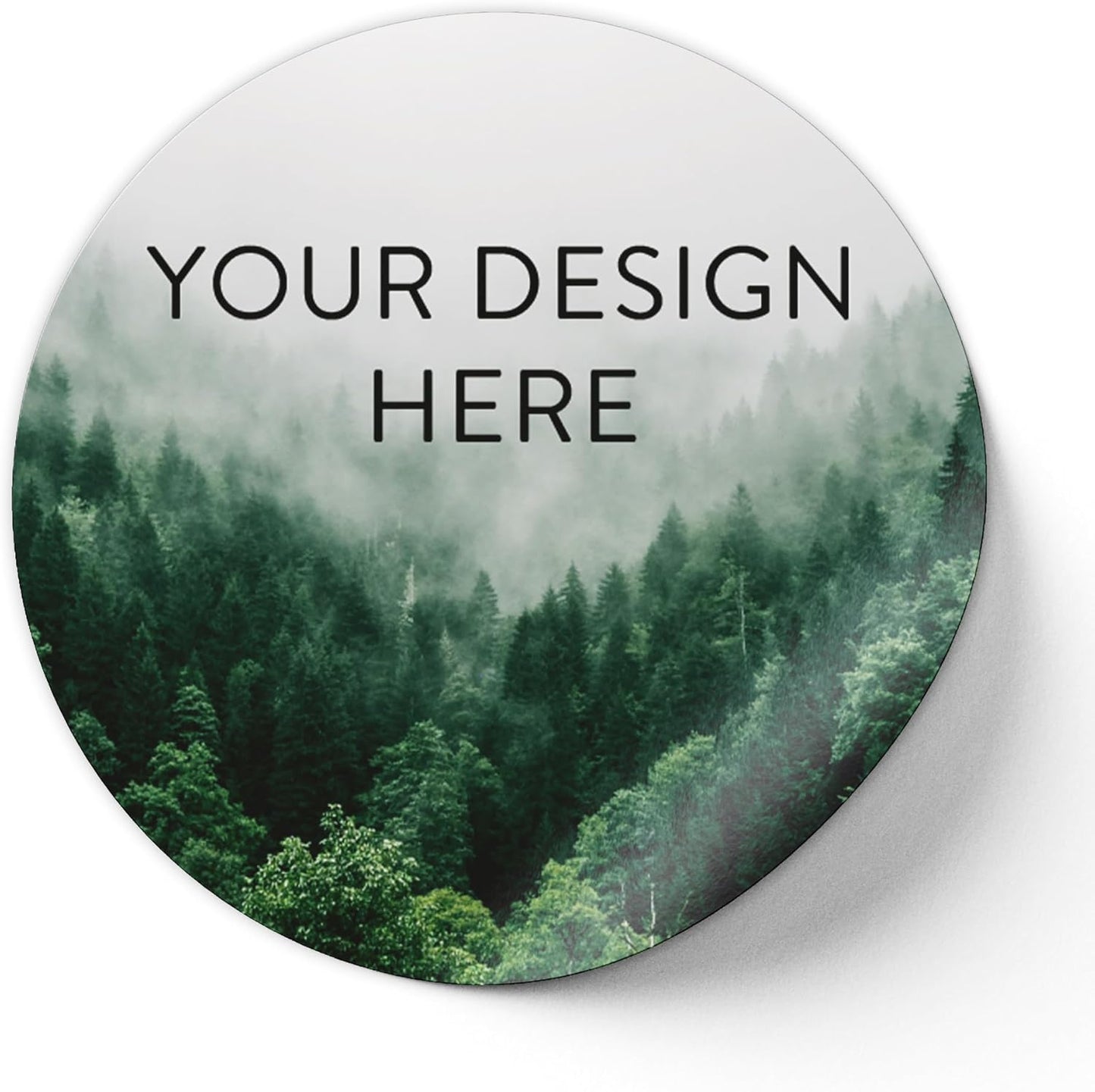 100 Custom Vinyl Stickers - Upload Your own Image, Text, Design, Logo - Personalized Logo Labels for Handmade, Packaging, Bottle, Jars, Candle, Brand Stickers (Foggy Valley, 5x5)