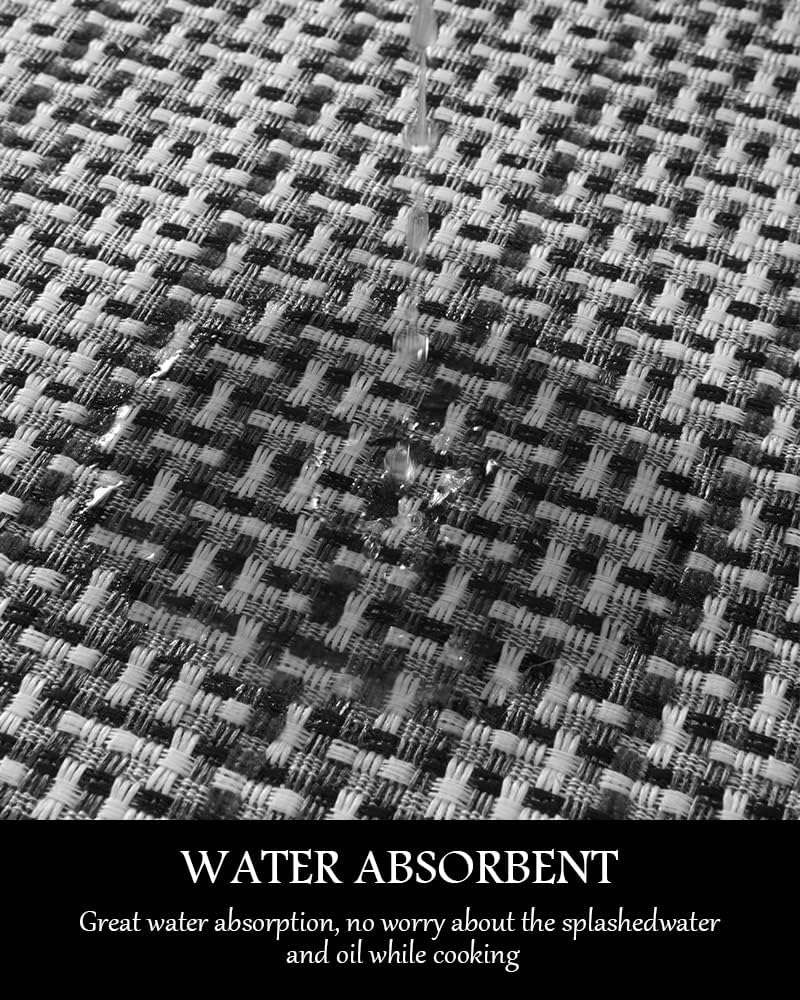 Kitchen Rugs and Mats Non Skid Washable - Non Slip Absorbent Kitchen Runner Rugs for Floor, Machine Washable Standing Mats for in Front of Sink,Laundry Room,Hallway(20"x70",Grey)