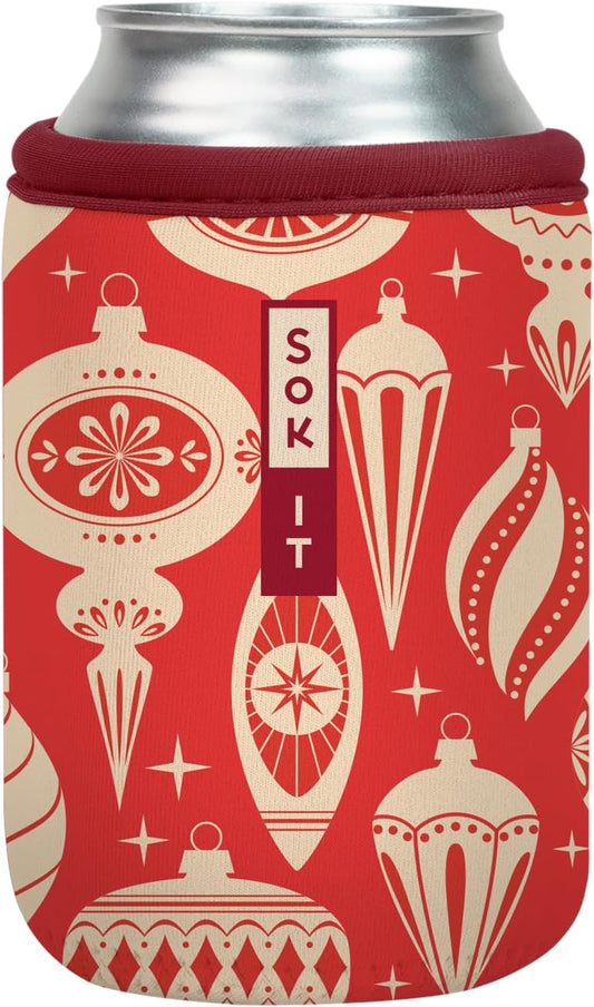 Sok It CanSok Sleeve for Beer & Soda Insulated Neoprene Cover (Vintage Baubles, 12oz Can Sleeve)