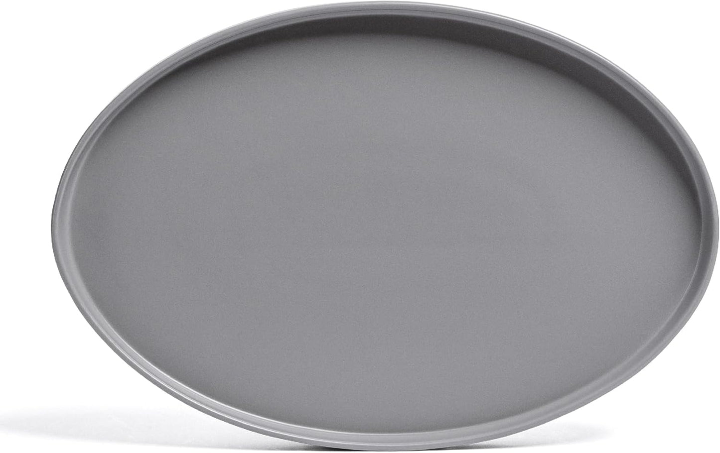 over&back Stackable Stoneware Serving Platter - Elegant 1-Piece Oval Serving Platter to Complete Your Kitchen Set - Perfect for Appetizers, Desserts, and More - 16" L x 11" W - Semi-Matte Charcoal