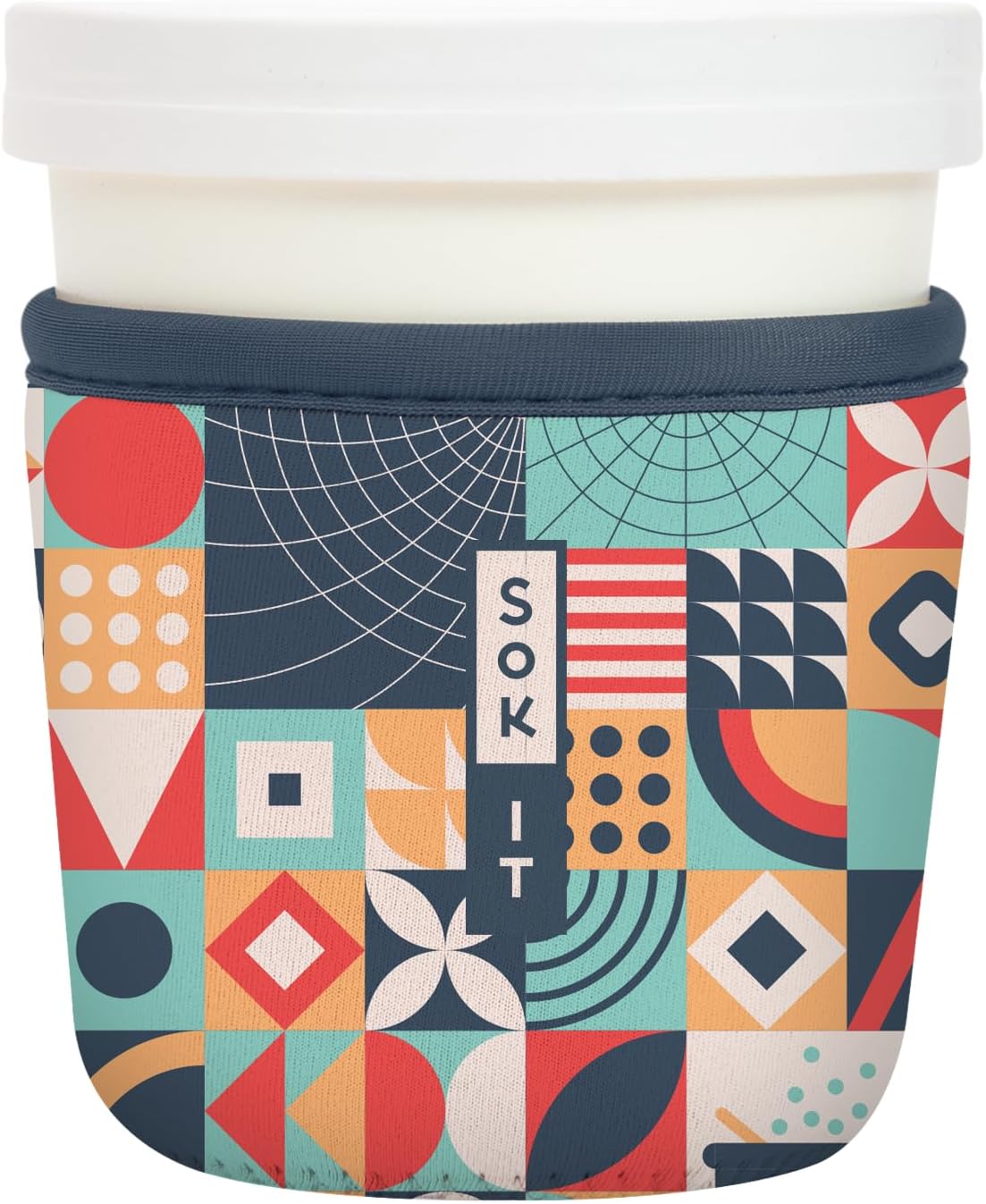 Sok It IceCreamSok Insulated Neoprene Cover (Patch Perfect, Tapered Ice Cream Pints)