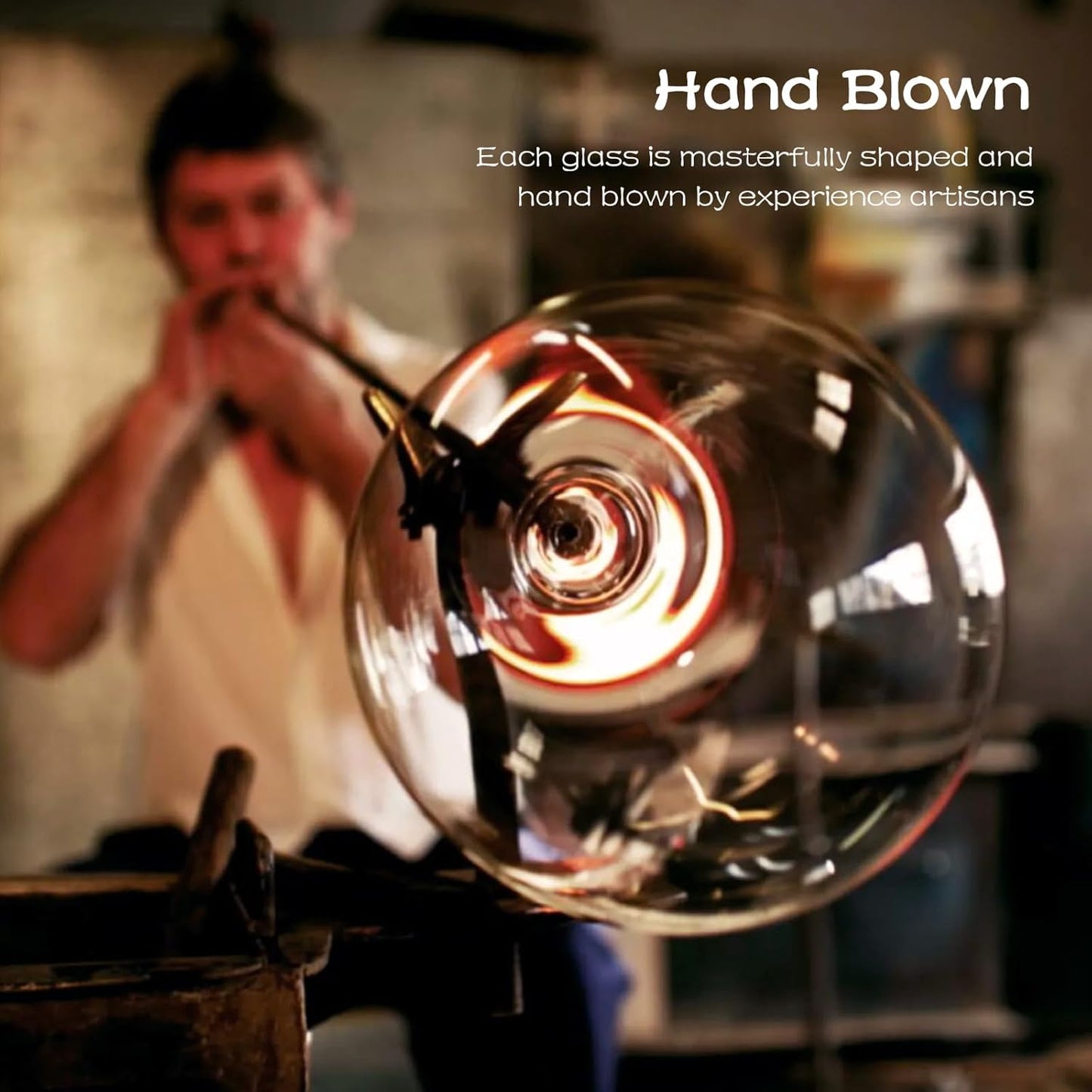 Chouggo Super Large 28Oz Wine Glasses Set of 2, Hand Blown Crystal Red Wine or White Wine Burgundy Glass, Hand Crafted by Artisans - Gifts for Women, Men, Wedding, Anniversary, Christmas, Birthday