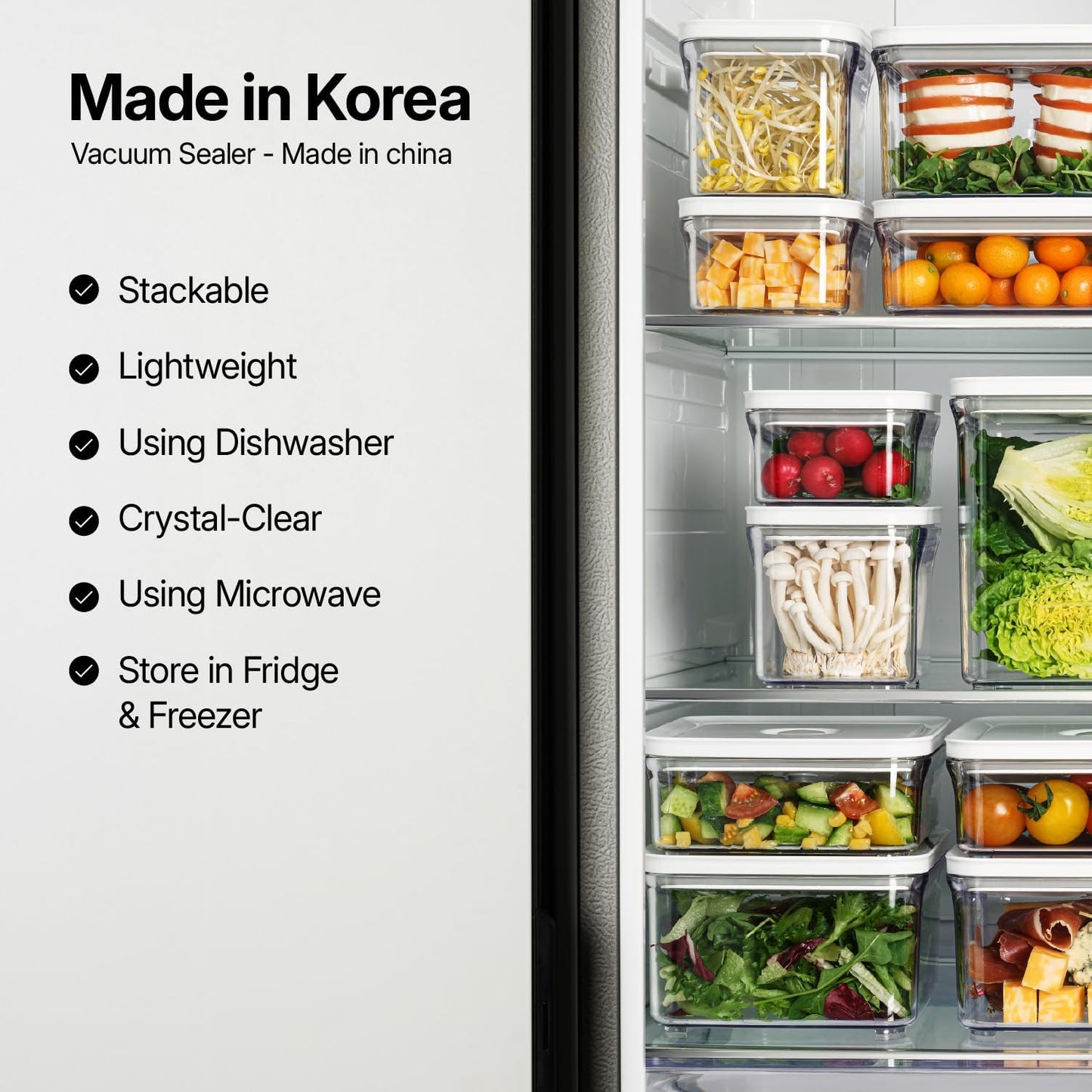 Premium Airtight Food Storage Containers, 3.28qt 1 Piece, Smart One-Click Seal Lid, No Hinges, Patented Double Silicone Lining, 100% Leak Proof, BPA-FREE, Dishwasher, Microwave Safe