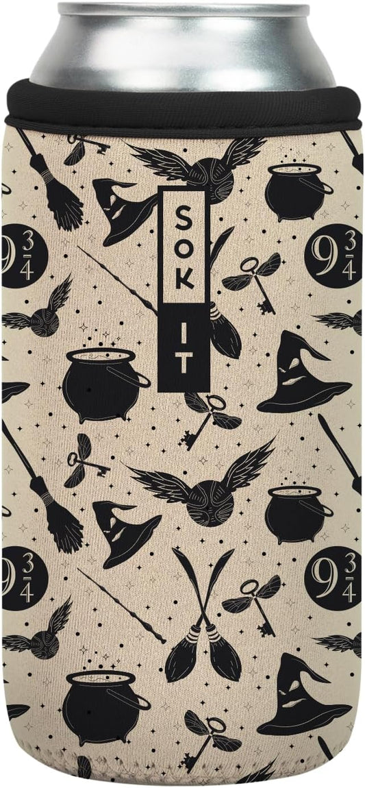 Sok It CanSok Sleeve for Beer & Soda Insulated Neoprene Cover (Wizard's Walk, 16oz Can Sleeve)