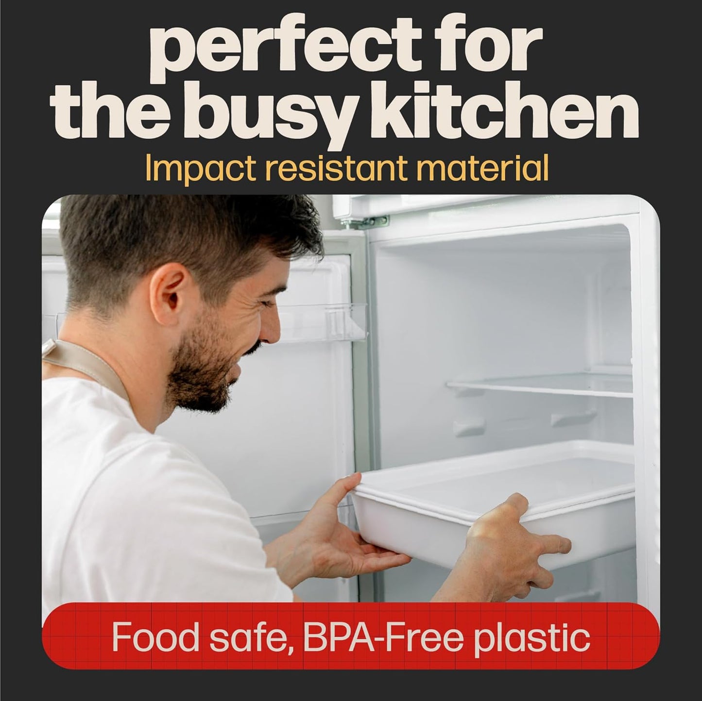 Hans Grill Pizza Dough Proofing Box - Pack of 2 Stackable BPA-Free Trays with Covers - Perfect as a Bread Proofing Box and Dough Container - Premium Quality Pizza Storage Container (2 Pack Large)