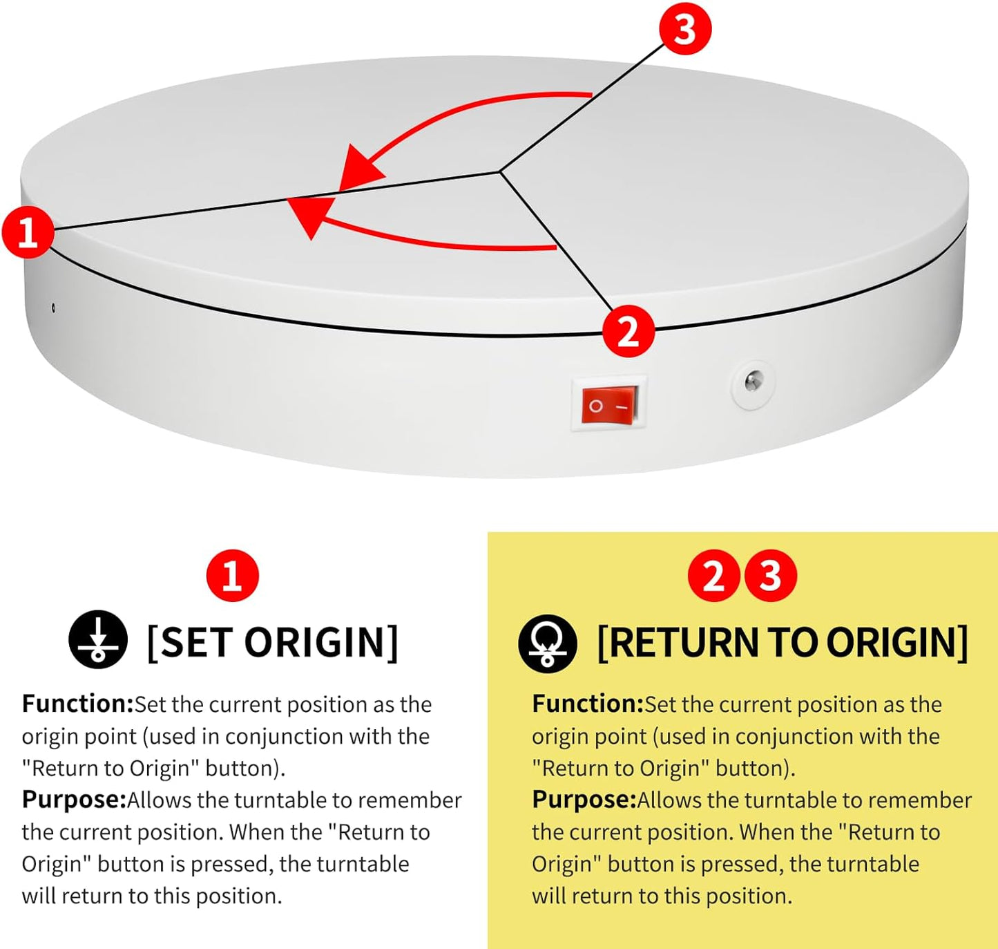 12.6In Remote Motorized Electric Turntable Rotating Display Stand Rotating Platform Photography Turntable motorized lazy susan base giratoria para for Photography,3D Scanner,(Load Range:88~300lbs)
