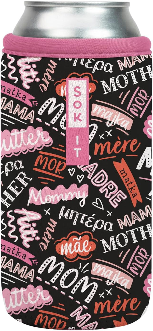 Sok It CanSok Sleeve for Beer & Soda Insulated Neoprene Cover (Mom Love, 16oz Can Sleeve)