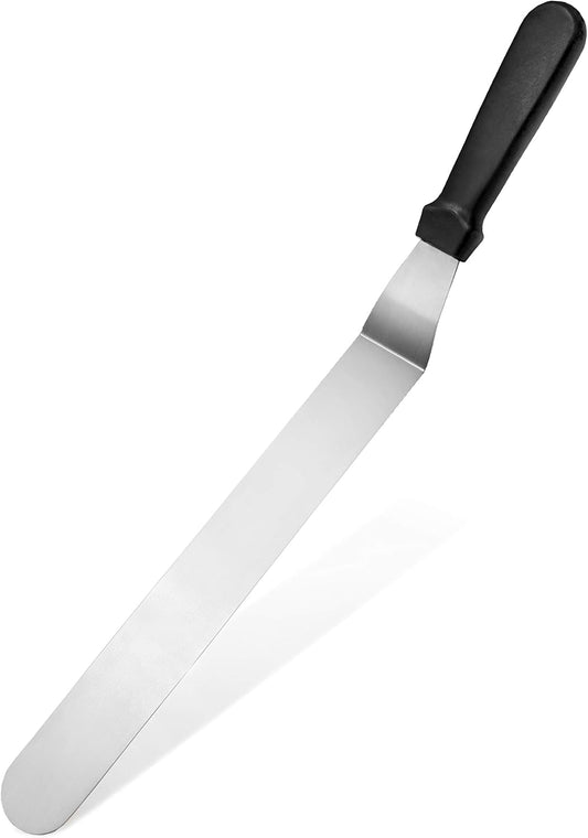 New Star Foodservice 38132 Angled Icing Spatula, 14-Inch Blade, 19-Inch Overall, Silver