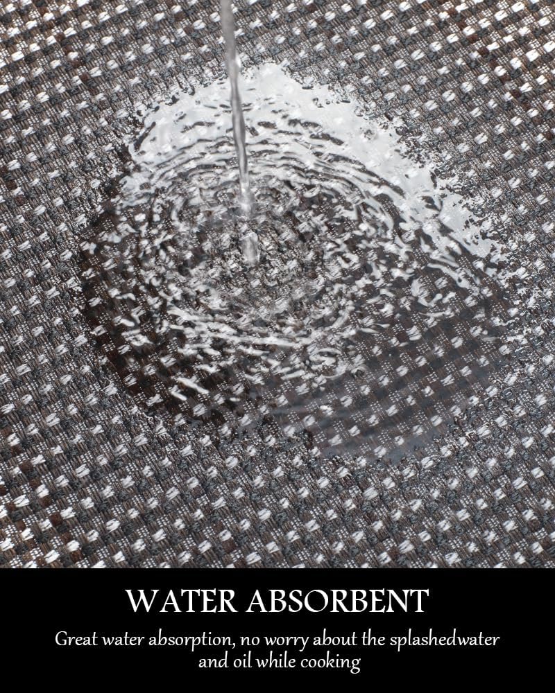 PADOOR Kitchen Mats for Floor, Kitchen Rugs Non Slip Washable, Rubber Backed Kitchen Runner Super Absorbent Kitchen Floor Mat Sink Rug, 20”x47” Dark Brown